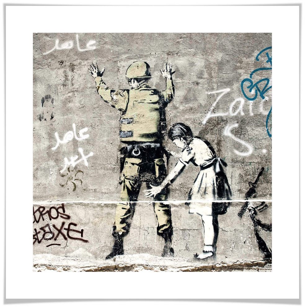 Image of Wall-Art Poster »Graffiti Bilder Mädchen und Soldat«, Menschen, (1 St.), Poster, Wandbild, Bild, Wandposter bei Ackermann Versand Schweiz