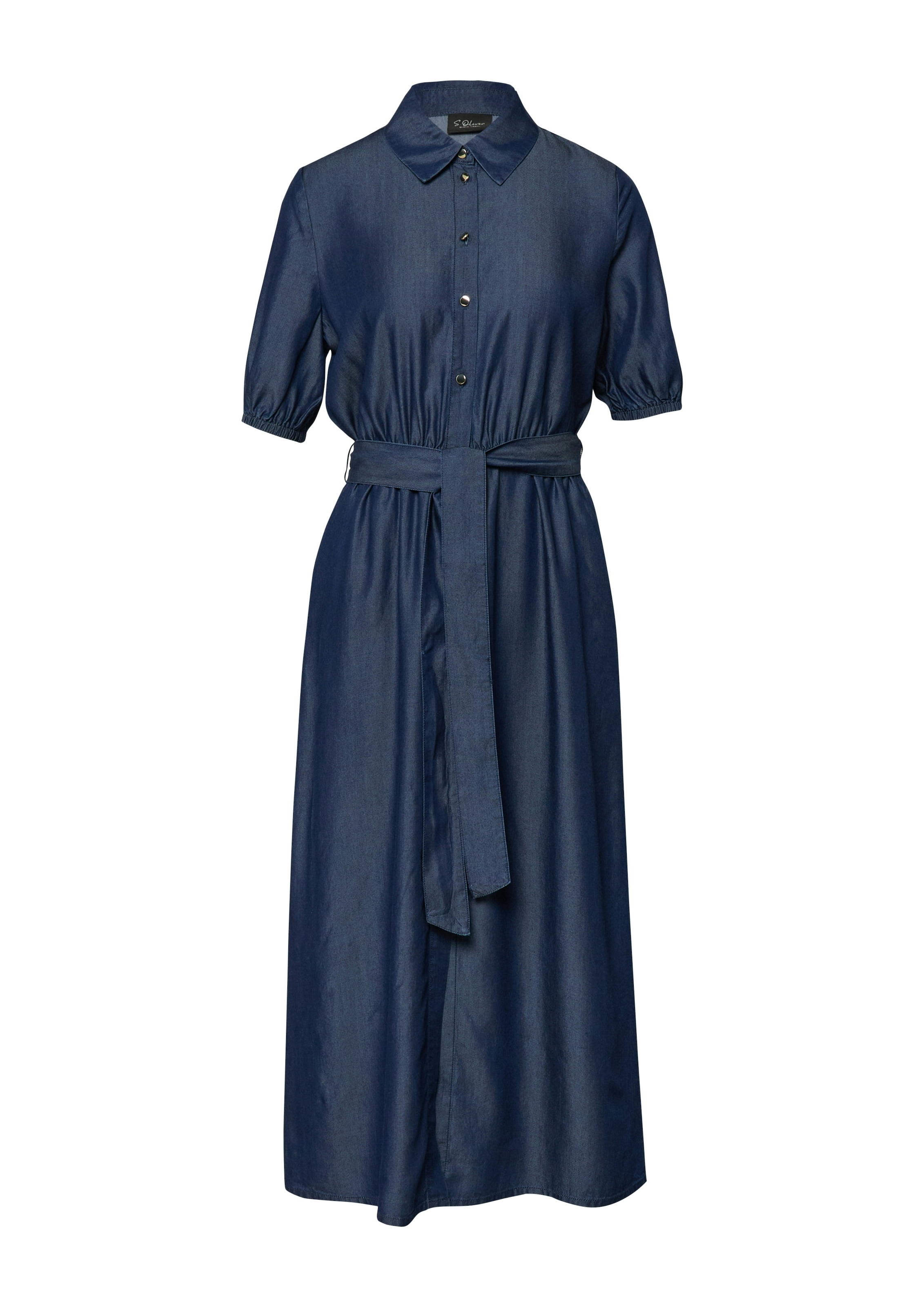 s.Oliver BLACK LABEL Robe chemisier Sans poches avec ceinture à nouer