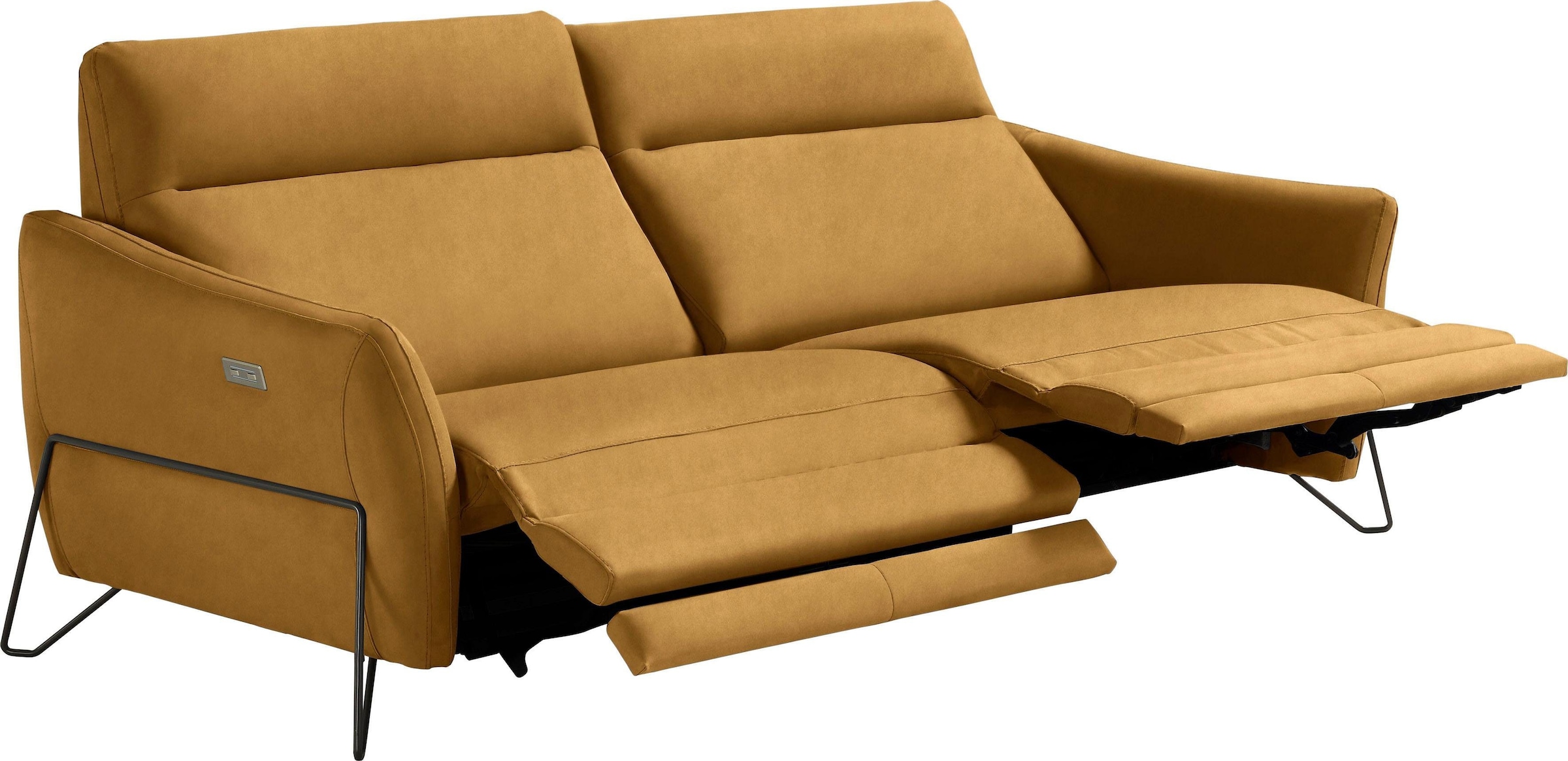 Egoitaliano 2-Sitzer »Gaia, modern, elegant und super komfortabel mit hoher Rückenlehne« erstklassiger Sitzkomfort, Inkl. 2 Relaxfunktionen, mit Designfuss