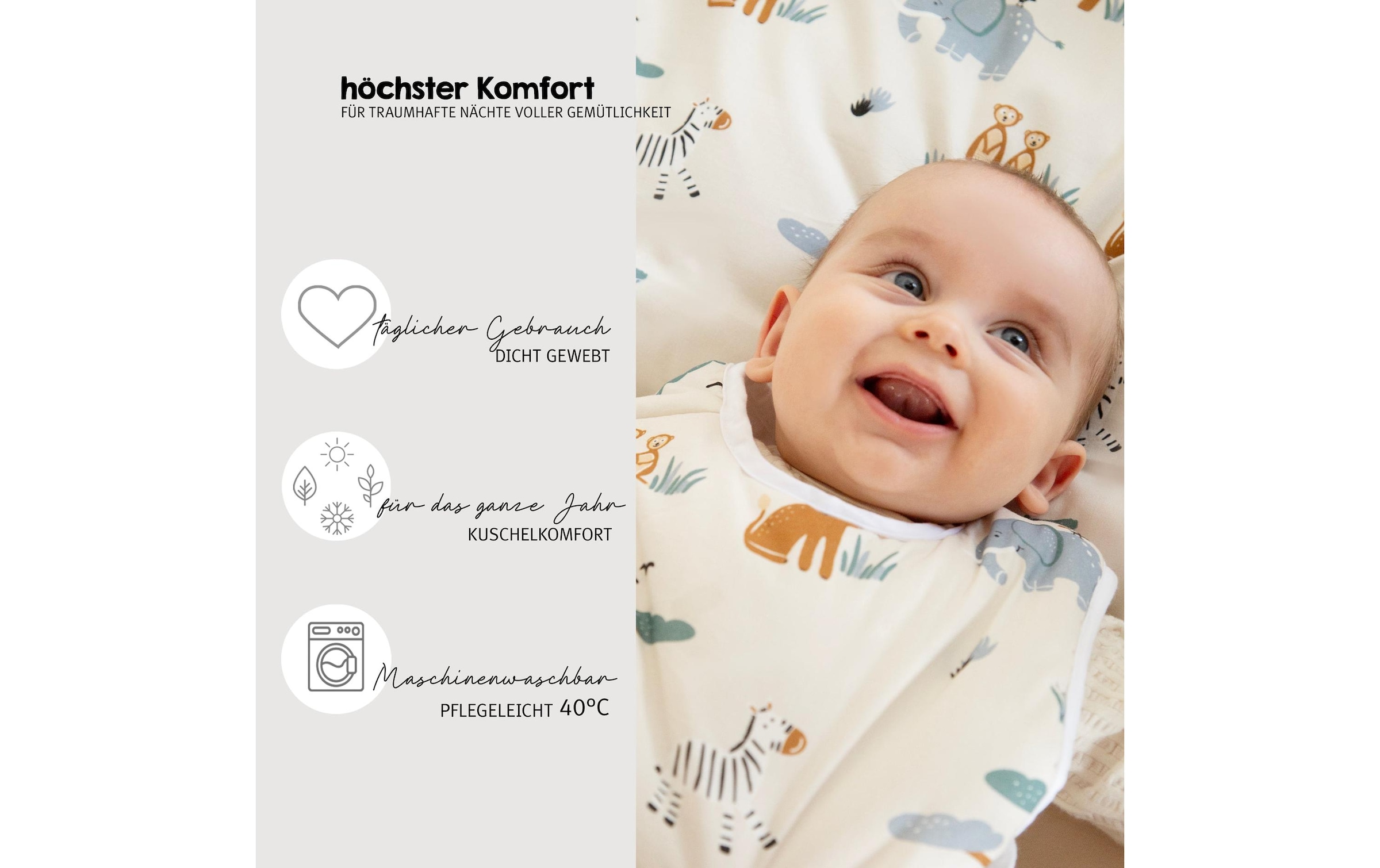 roba® Tour de lit »Savanna Friends 170 x 28 cm«