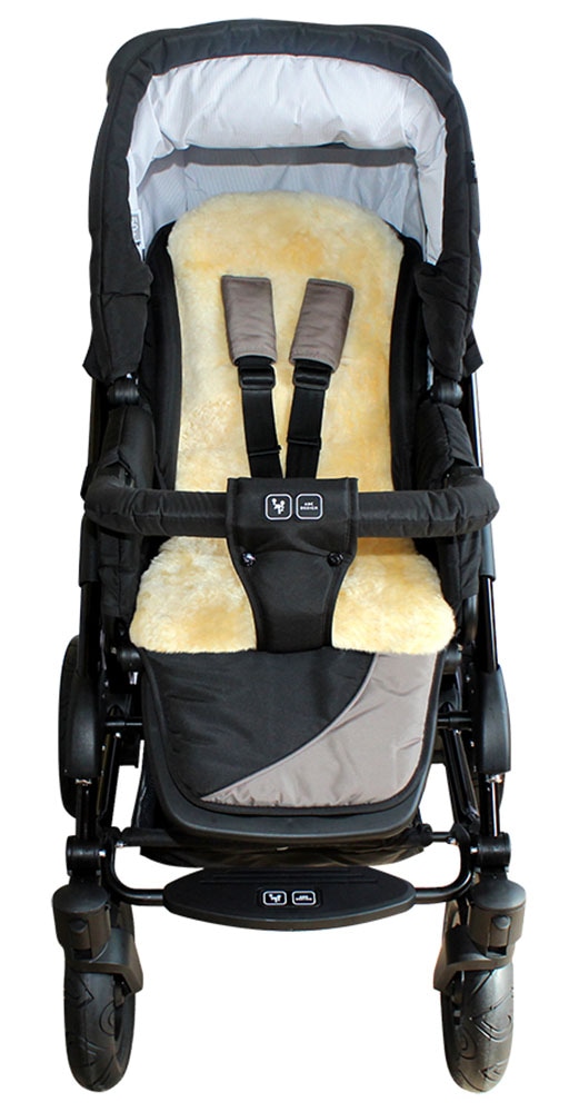 Heitmann Felle Fourrure d'agneau pour bébé »Lammfell-Einlage« vraie peau d'agneau, tondue, avec 5 fentes pour ceinture, polyvalent