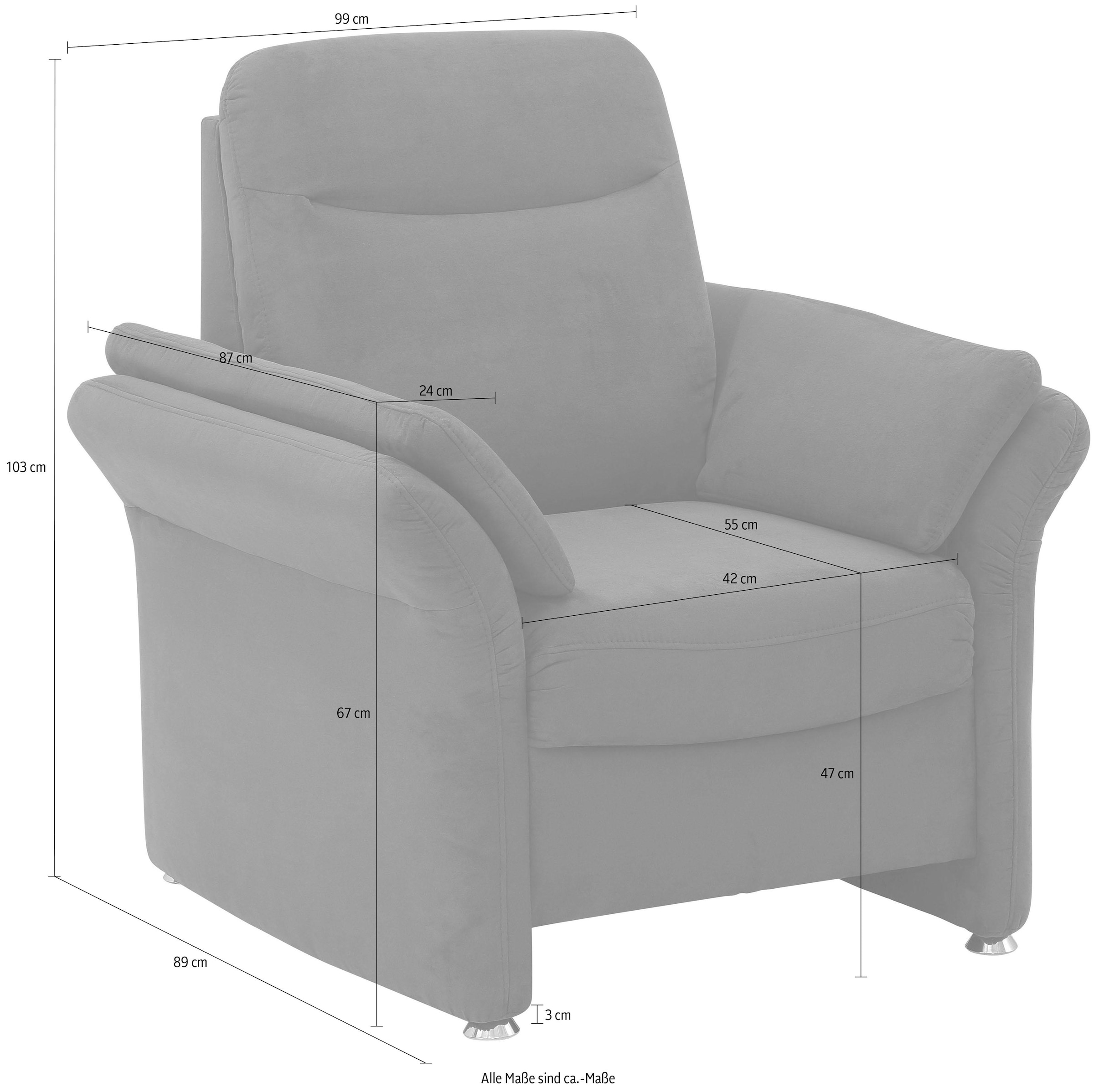 Home affaire Sessel »Tahoma« Federkern-Polsterung, in 3 Bezugsqualitäten