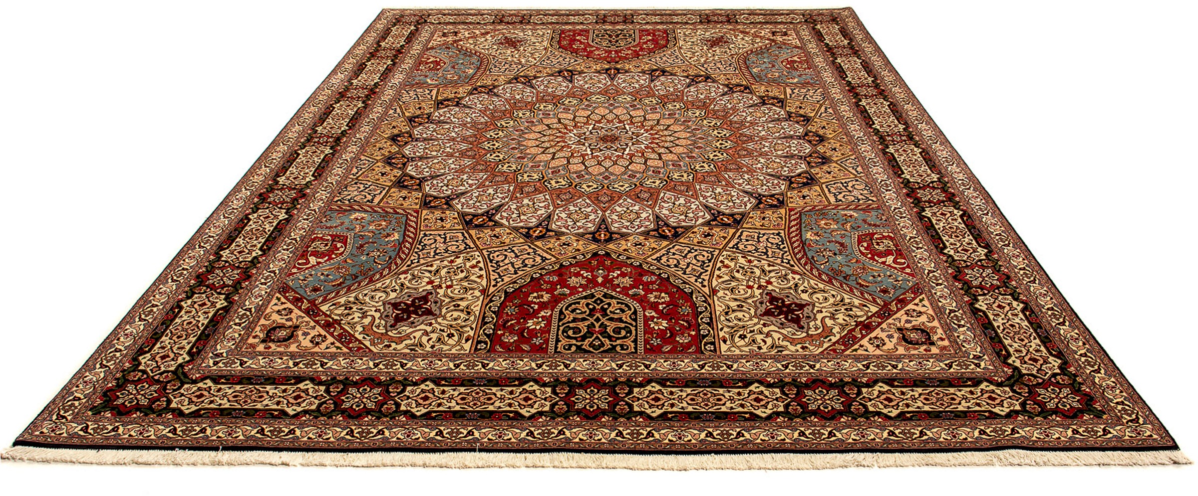 Image of morgenland Orientteppich »Perser - Täbriz - Royal - 360 x 252 cm - mehrfarbig«, rechteckig, 7 mm Höhe, Wohnzimmer, Handgeknüpft, Einzelstück mit Zertifikat bei Ackermann Versand Schweiz