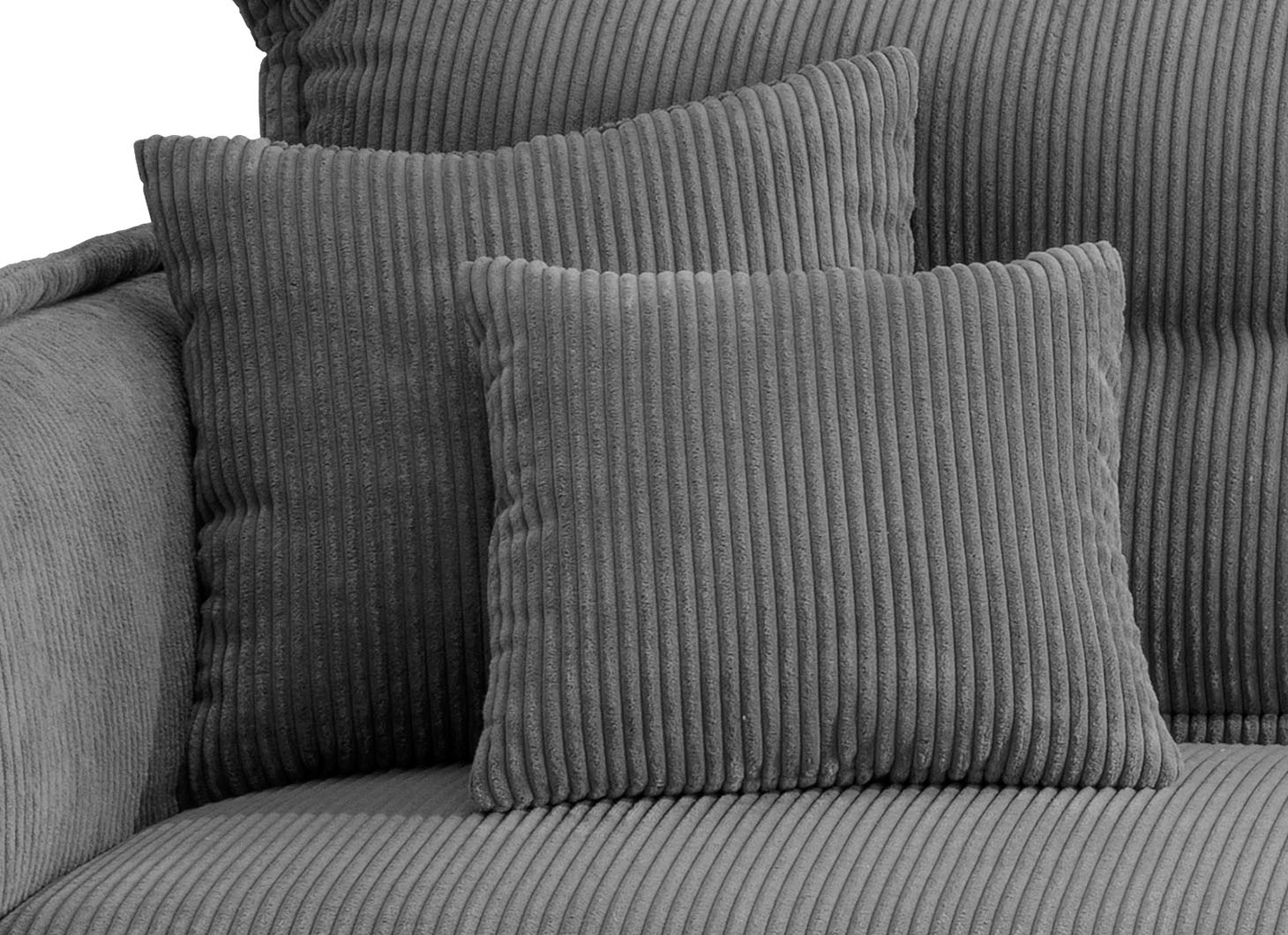 INOSIGN Ecksofa »Lazio modern und bequem, schmale Armlehnen, tolle Detailverarbeitung«, zwei verschiedene Fussfarben wählbar