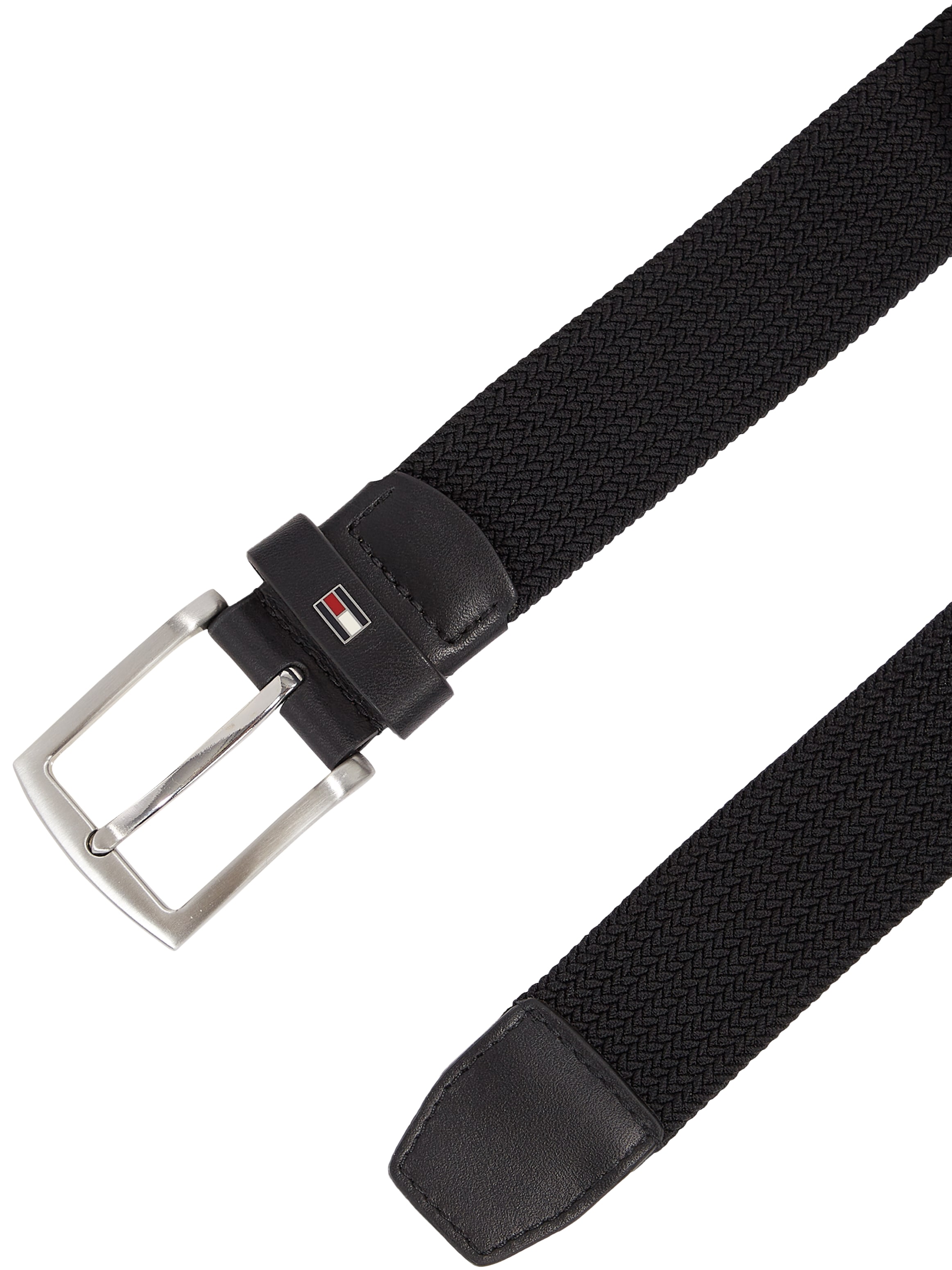 Tommy Hilfiger Flechtgürtel »DENTON ELASTIC 3.5«, Flexibel grössenverstellbar, elastisch, Metalllogo