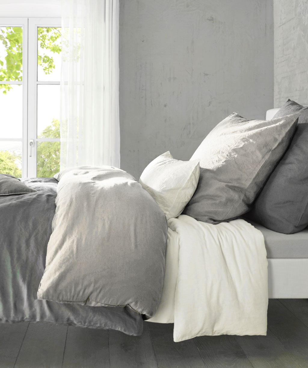 Image of fleuresse Bettwäsche "Provence in Gr. 135x200, 155x220 oder 200x200 cm" 2 Stk. Halbleinen, 50% Baumwolle, 50% Leinen, Gr. 135x200, 155x220, 200x200cm