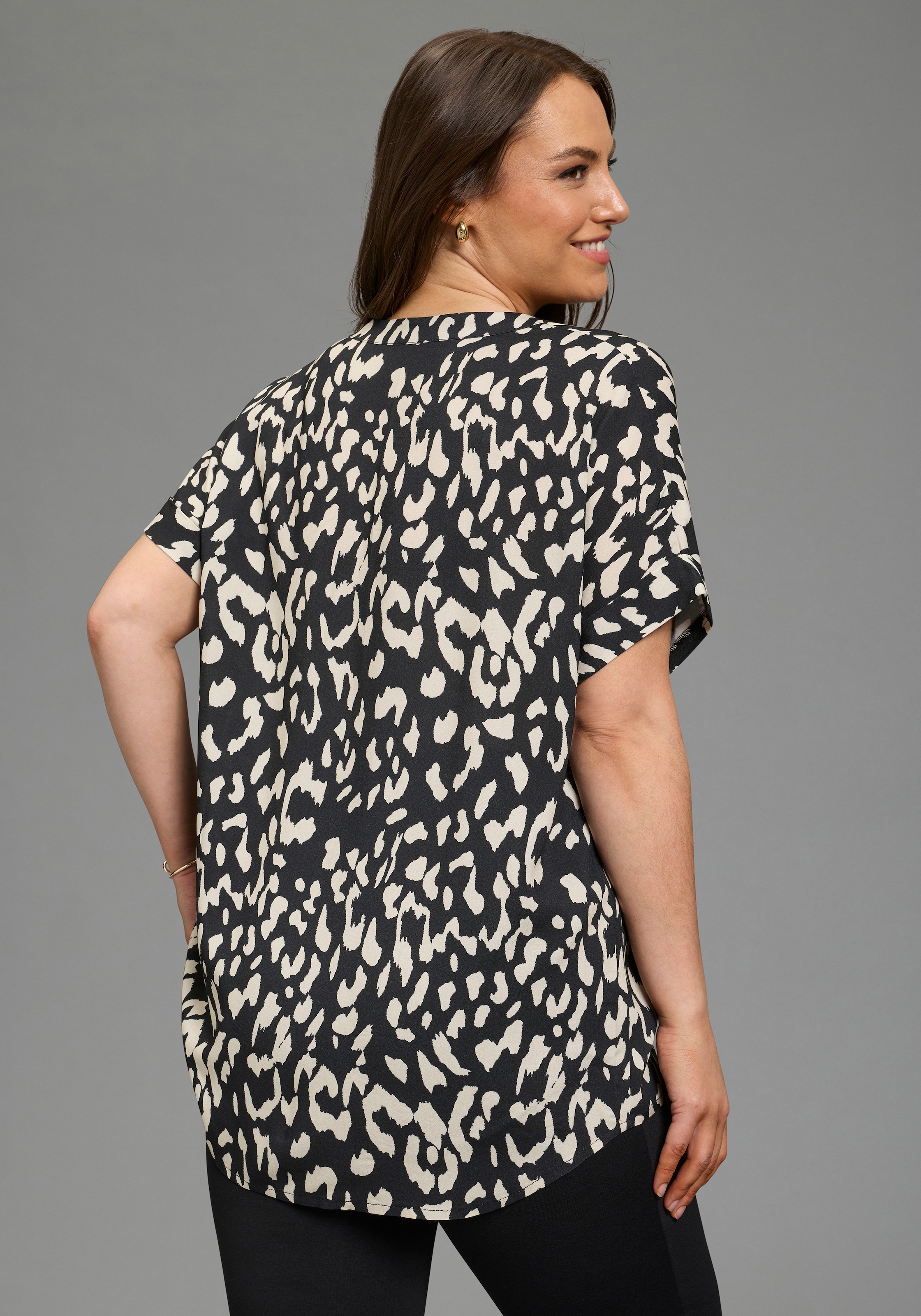 Laura Scott CURVE Chemisier long mit modischem Allover-Druck