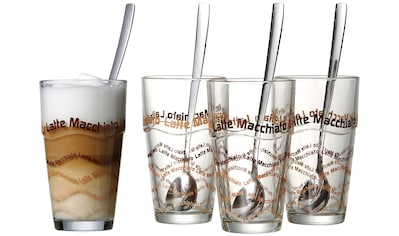 Ritzenhoff & Breker Latte-Macchiato-Glas, (Set, 8 tlg.), 4 Gläser, 4 Longdrinklöffel kaufen