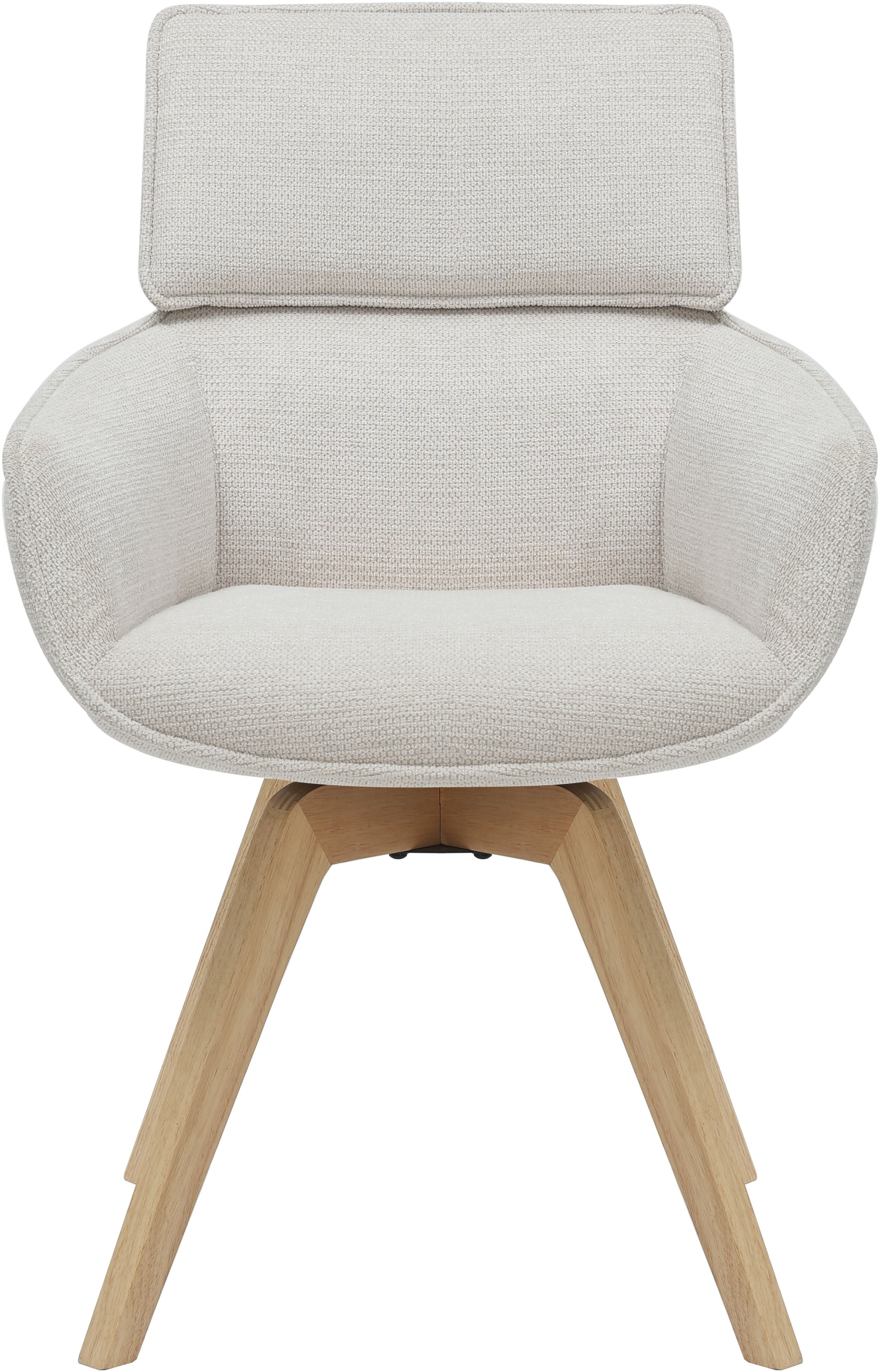 GOODproduct Chaise de salle à manger »Romilda« (Ensemble) 2 cuisrevêtement en tissu tissé facile d'entretien, structure métallique aspect bois