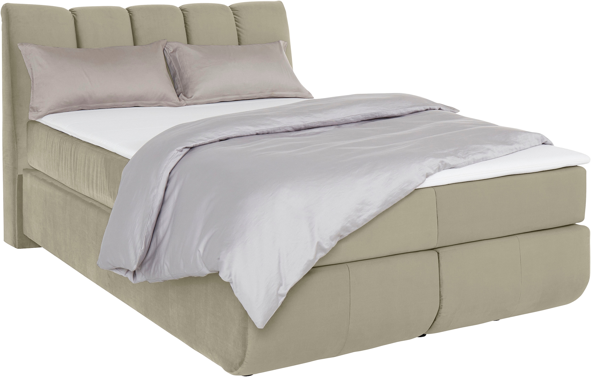 Image of Home affaire Boxspringbett "OCÉANE inkl. 7-Zonen-TFK-Matratze H2-H4 I" inkl. Topper, bodenfreie Schwebeoptik, 140/180 cm x 200 cm