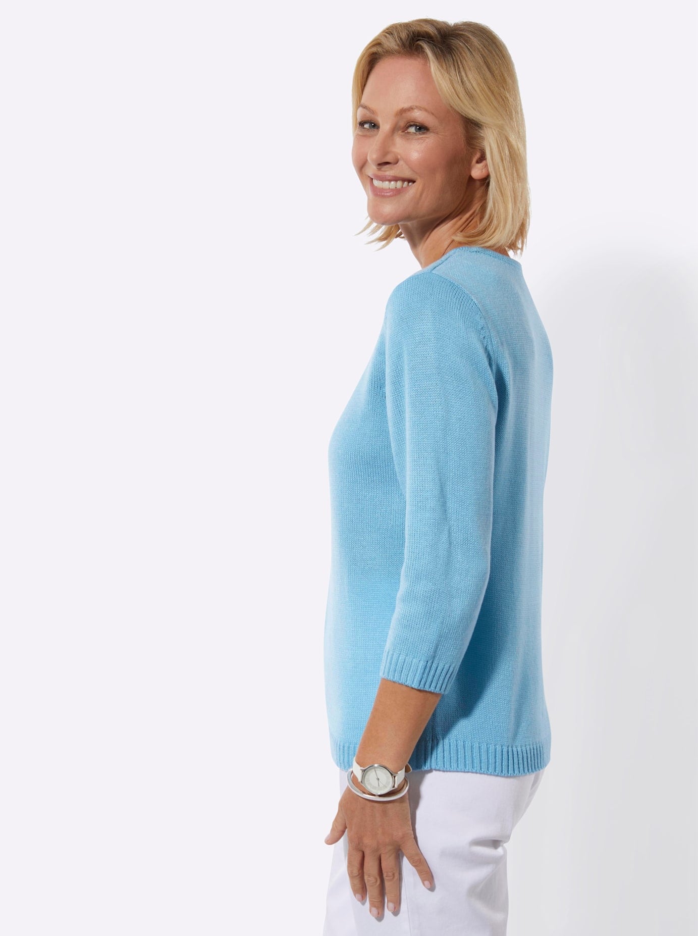 Classic Basics Pull à manches 3/4 »Ajour-Pullover«