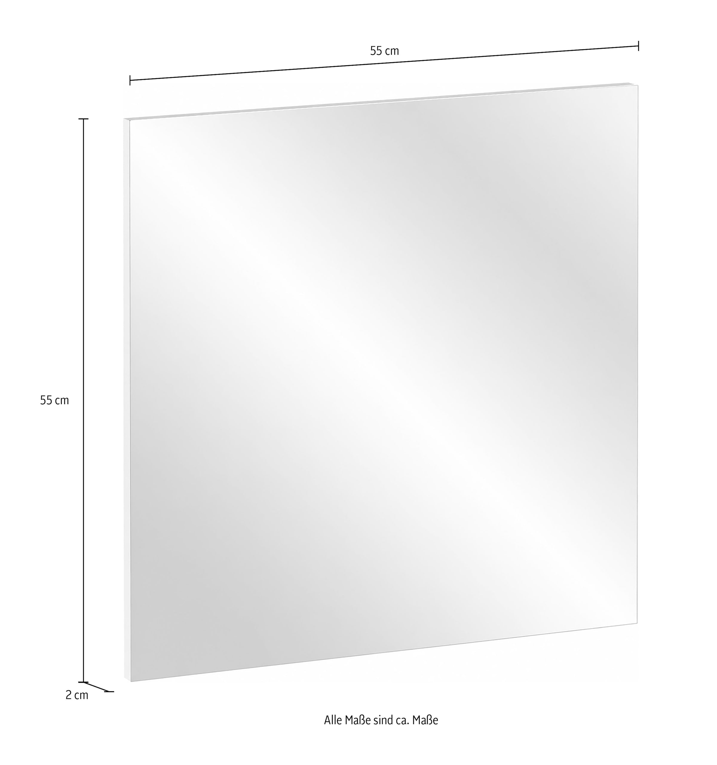 Schildmeyer Miroir »Saga, Spiegelfläche 55 x 55 cm, Made in Germany« fabriqué en Allemagne