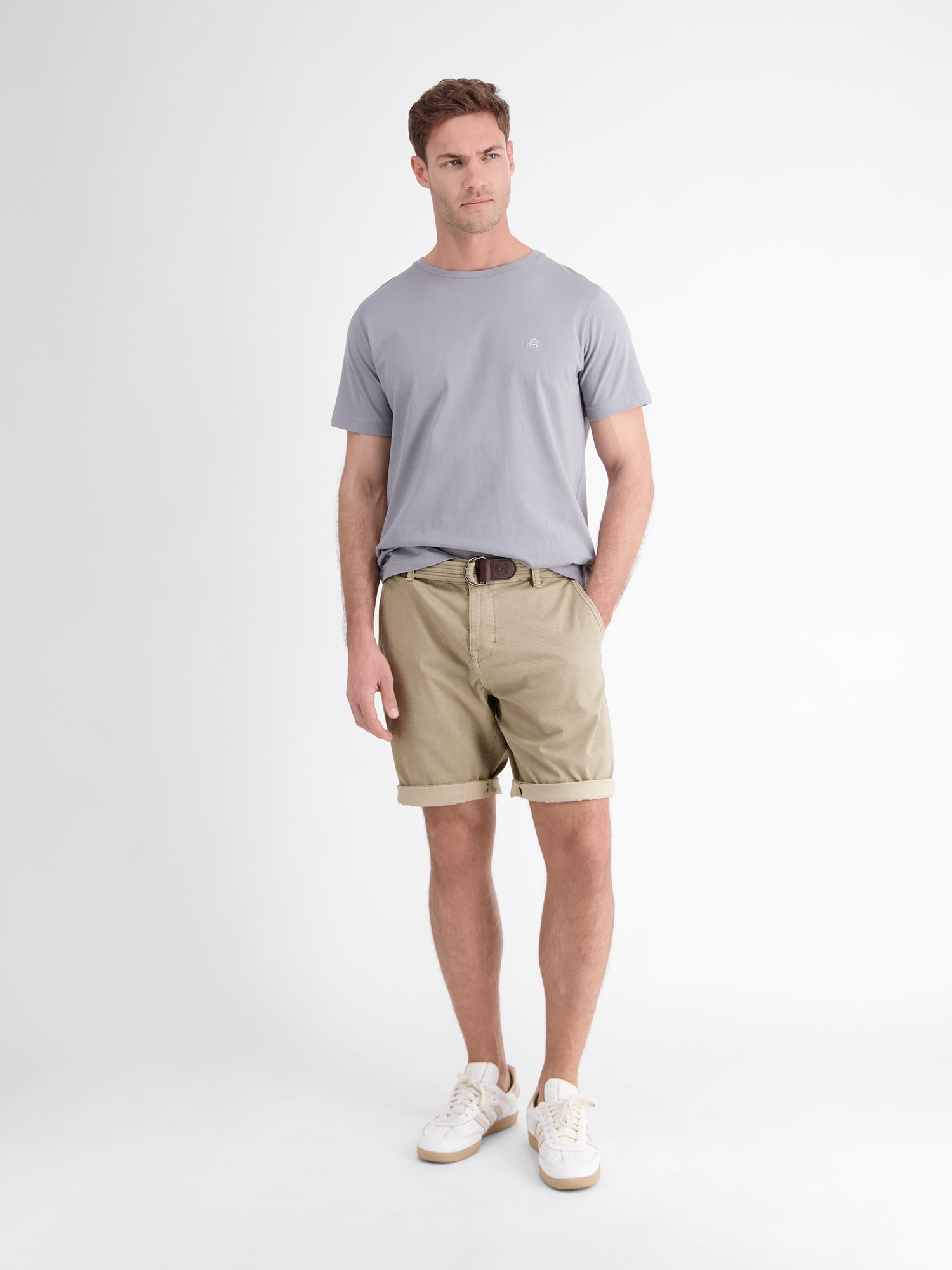 LERROS Bermudas »LERROS Chino-Bermuda mit Gürtel«