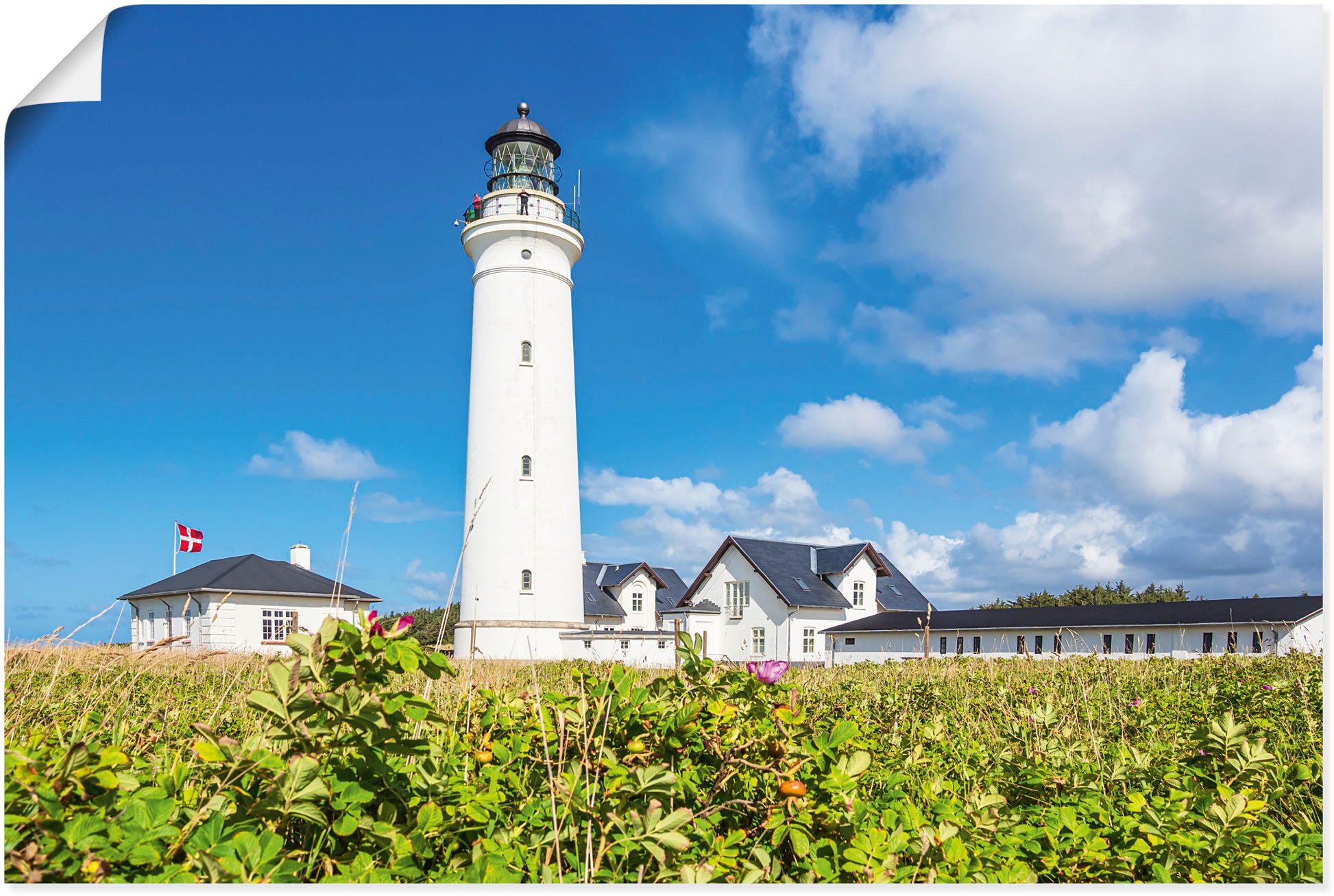 Image of Artland Wandbild »Leuchtturm Hirtshals Fyr in Dänemark«, Gebäude, (1 St.), in vielen Grössen & Produktarten - Alubild / Outdoorbild für den Aussenbereich, Leinwandbild, Poster, Wandaufkleber / Wandtattoo auch für Badezimmer geeignet bei Ackermann Versand 