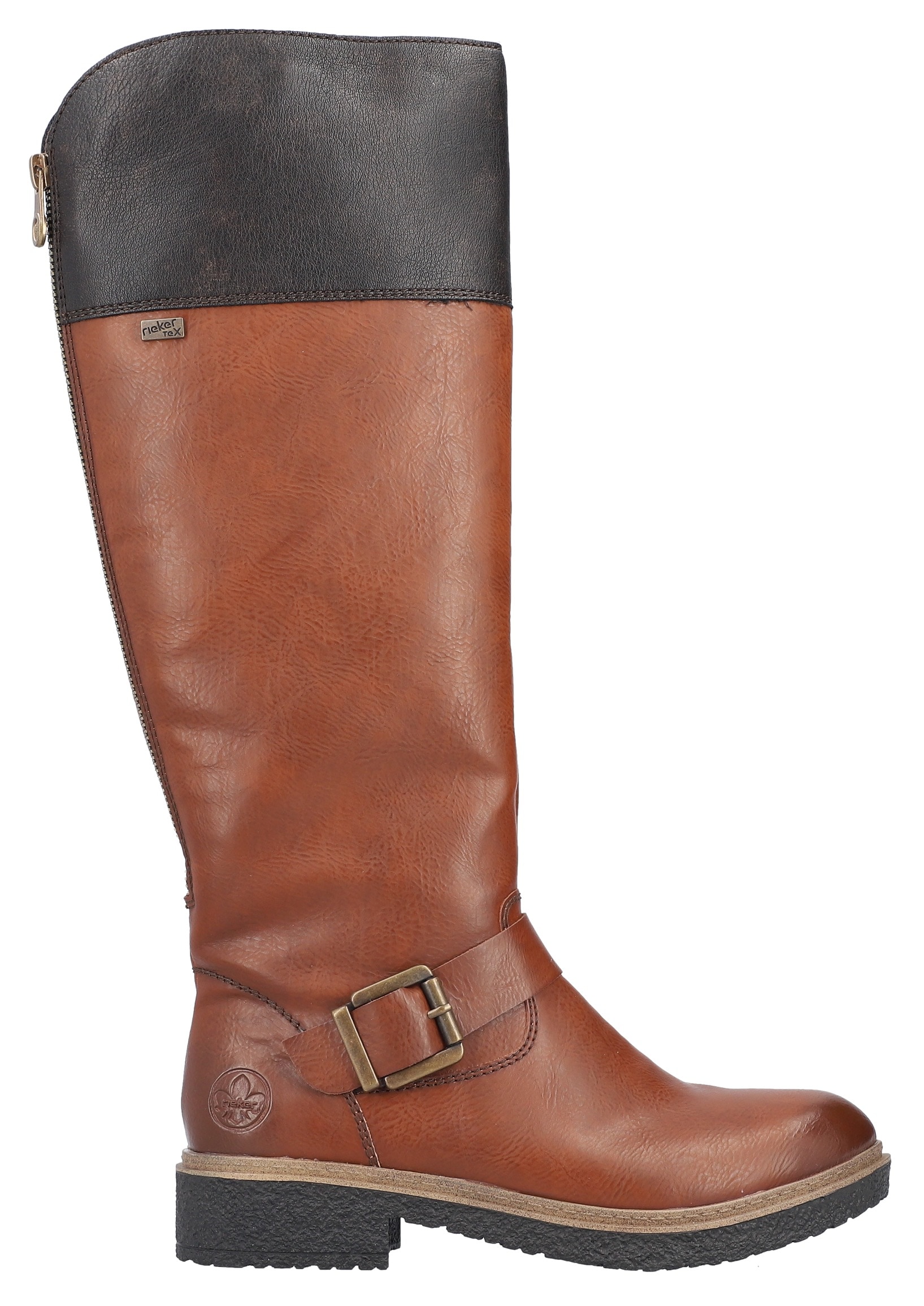Rieker Winterstiefel, Langschaftstiefel, TEX-Membran, Blockabsatz, Innenreissverschluss