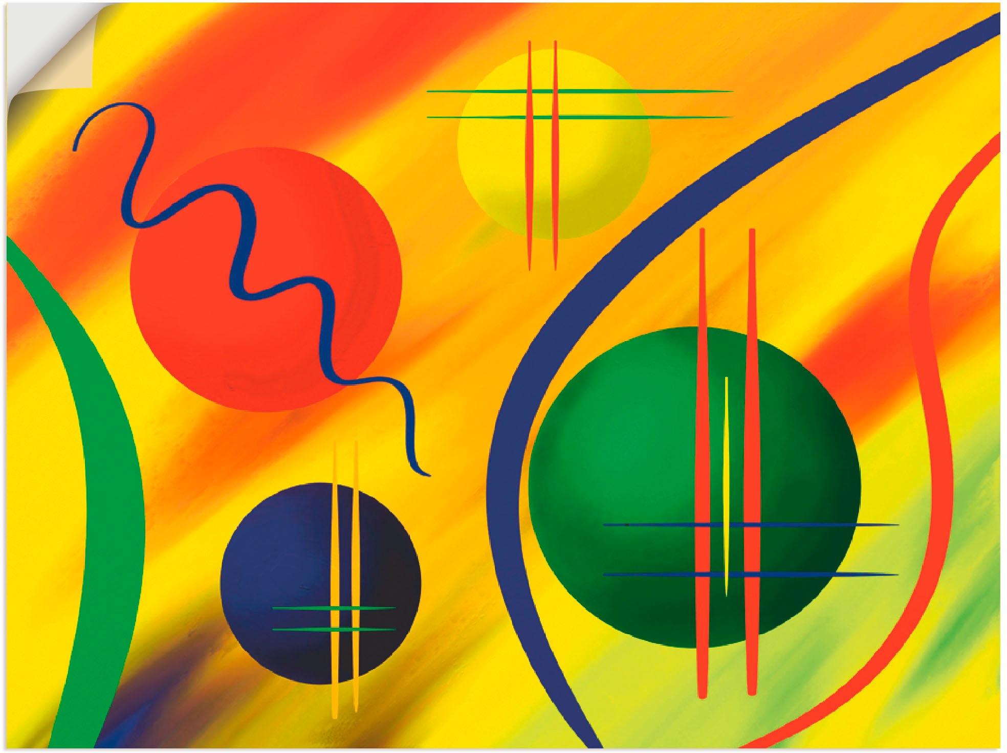 Image of Artland Wandbild »Modern II«, Muster, (1 St.), in vielen Grössen & Produktarten -Leinwandbild, Poster, Wandaufkleber / Wandtattoo auch für Badezimmer geeignet bei Ackermann Versand Schweiz