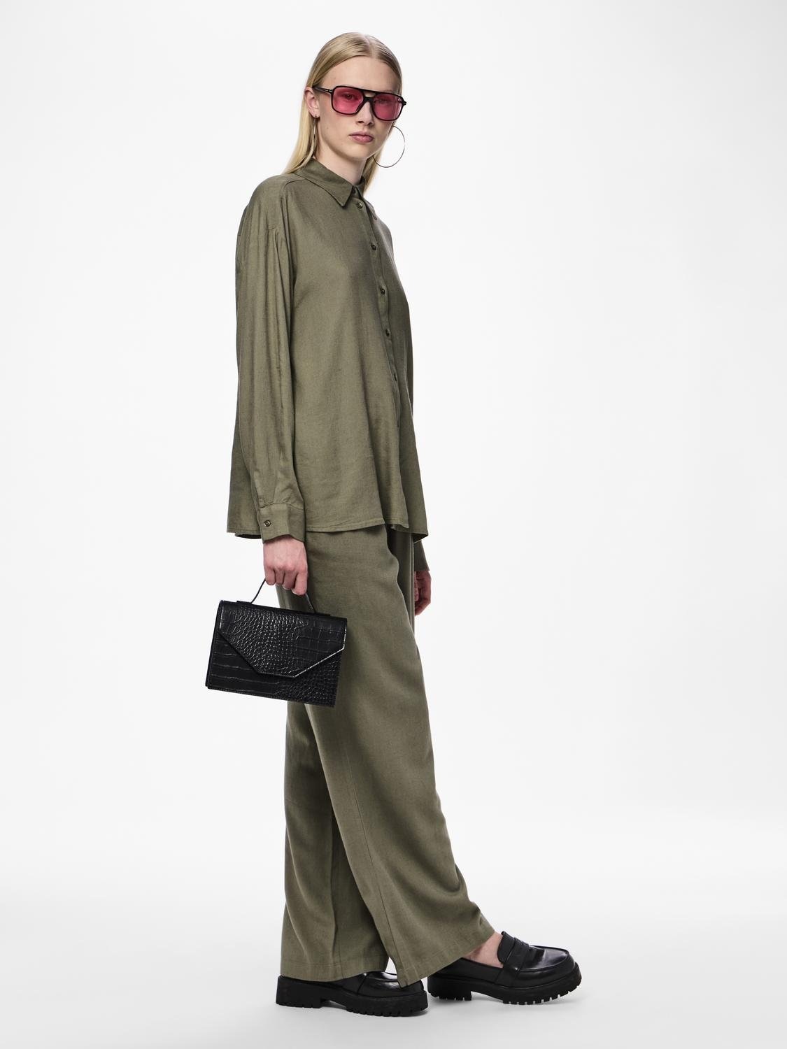 pieces Schlupfhose »PCPIA HW WIDE PANTS WVN NOOS«