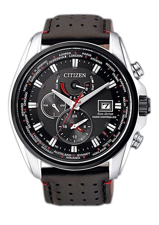 Image of Citizen Funk-Multifunktionsuhr Armbanduhr, Herrenuhr, Solar, Saphirglas, Lederarmband