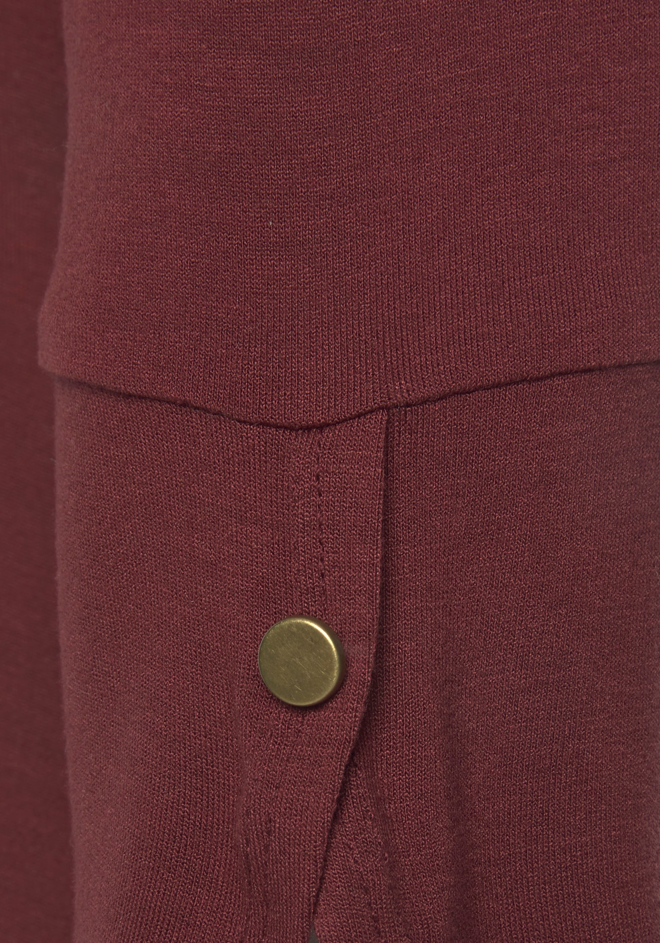 Vivance 3/4-Arm-Shirt »mit Manschetten und goldfarbenen Knöpfen«, aus weichem Viskose-Stretch