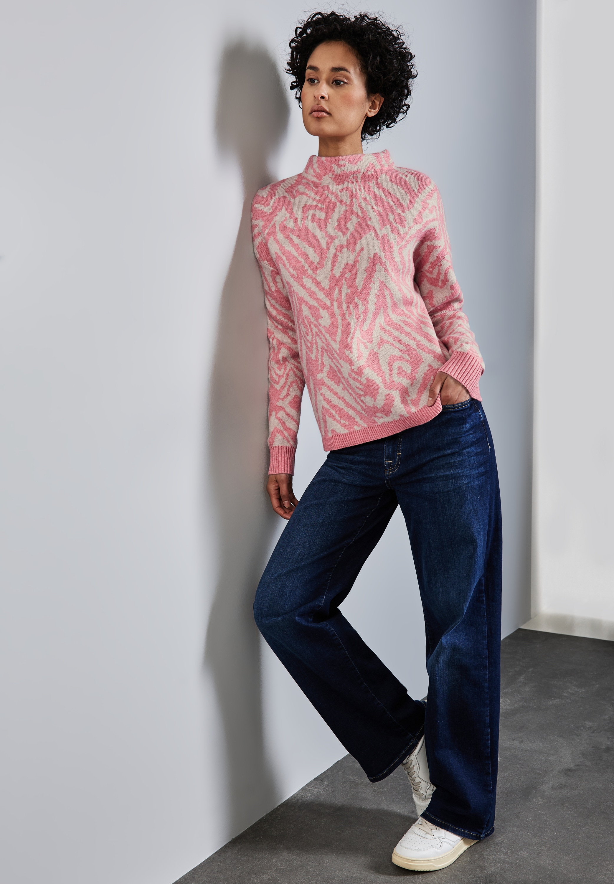 STREET ONE Rollkragenpullover, mit Grafischem Muster