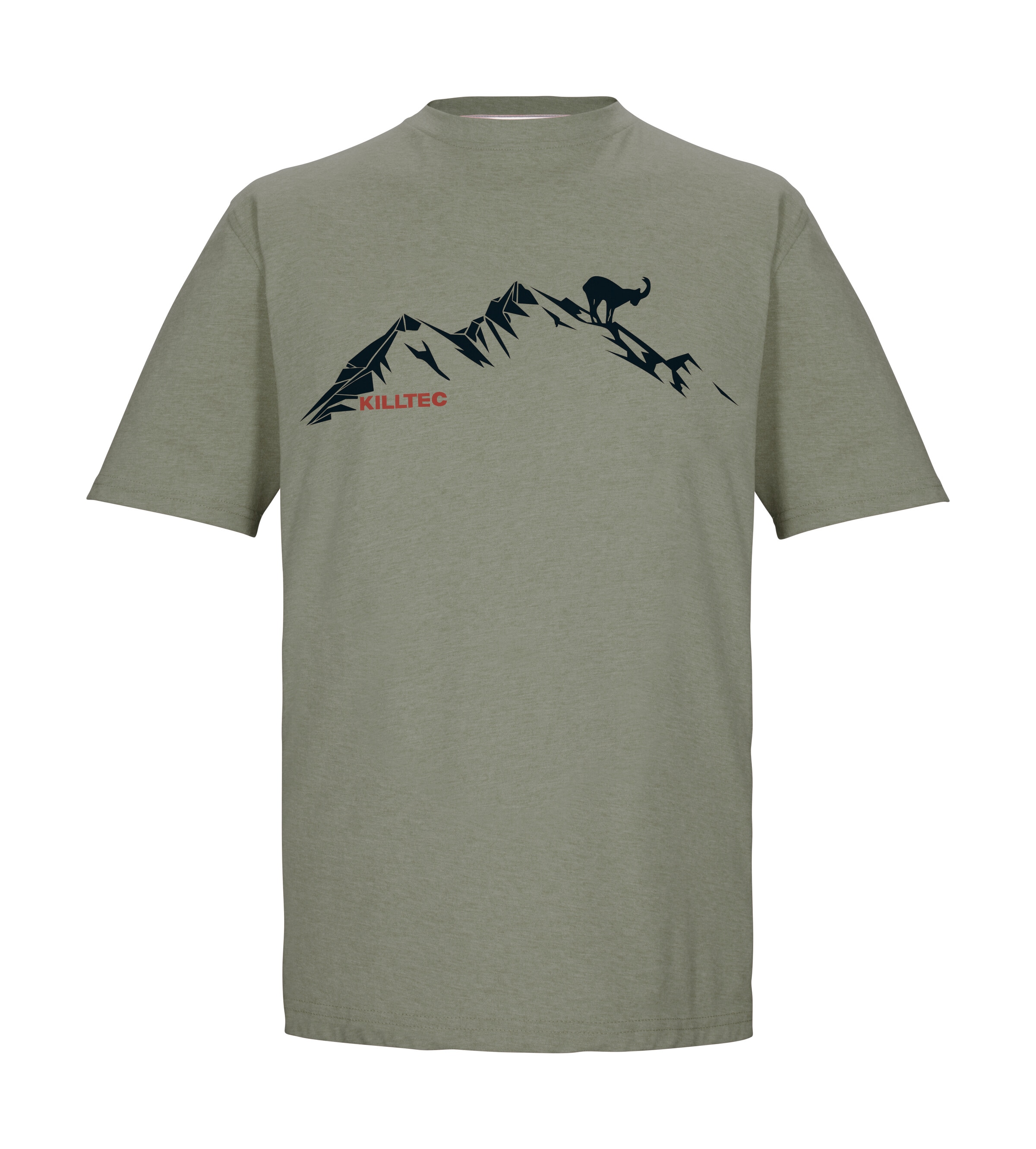 Image of Killtec T-Shirt "KOS 365 MN TSHRT" Herren T-Shirt mit Melange-Optik, Bergprint, vielseitig kombinierbar