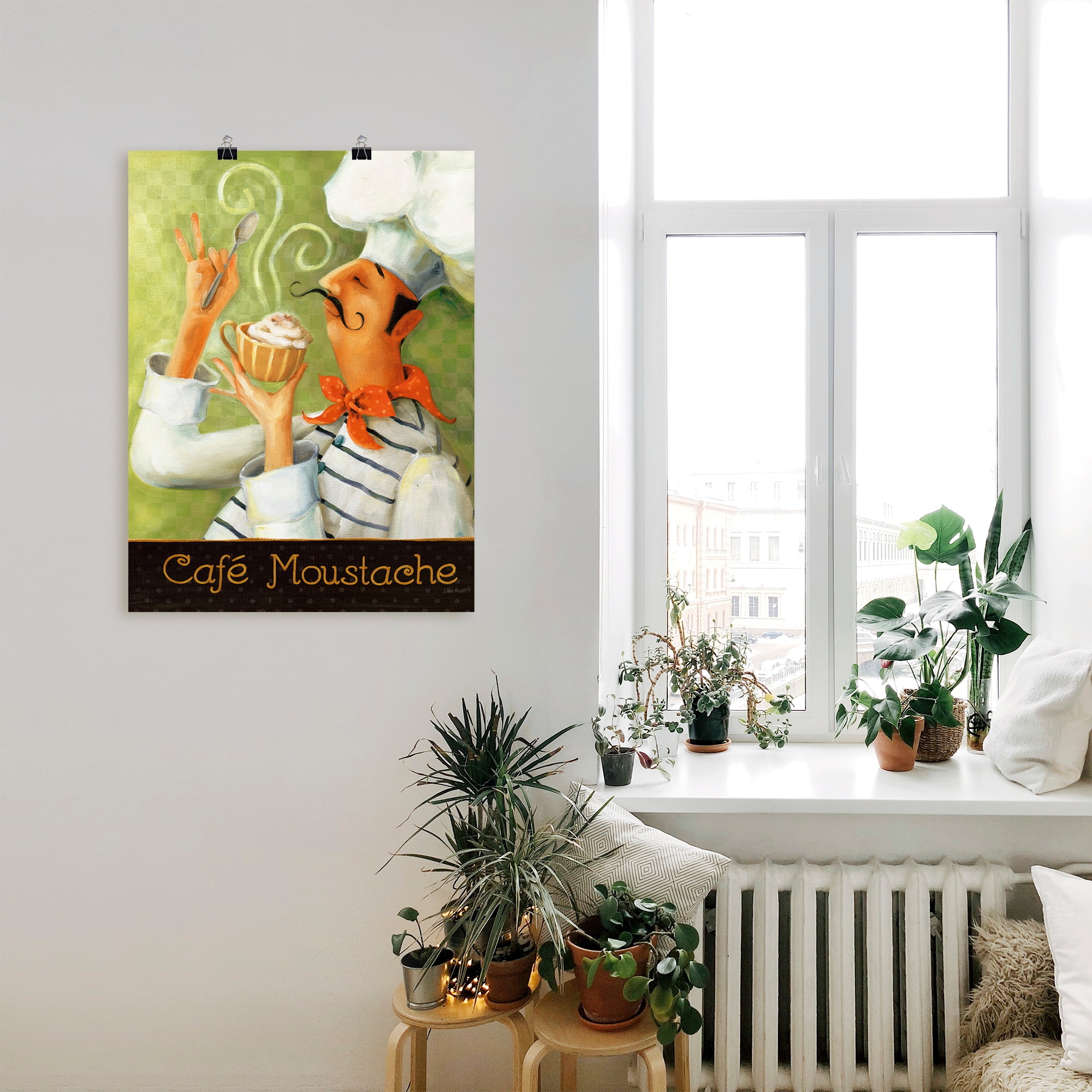 Artland Poster »Cafe Moustache II«, Getränke, (1 St.), als Leinwandbild, Wandaufkleber oder Poster in versch. Grössen