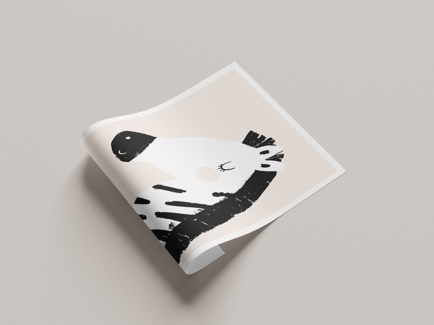 Lüttenhütt Bild mit Rahmen »oder Poster, Zebra im Profil« Fantasy | Tiere | Zebra Bilder 1 Stk. tlg. HD Premium Druck
