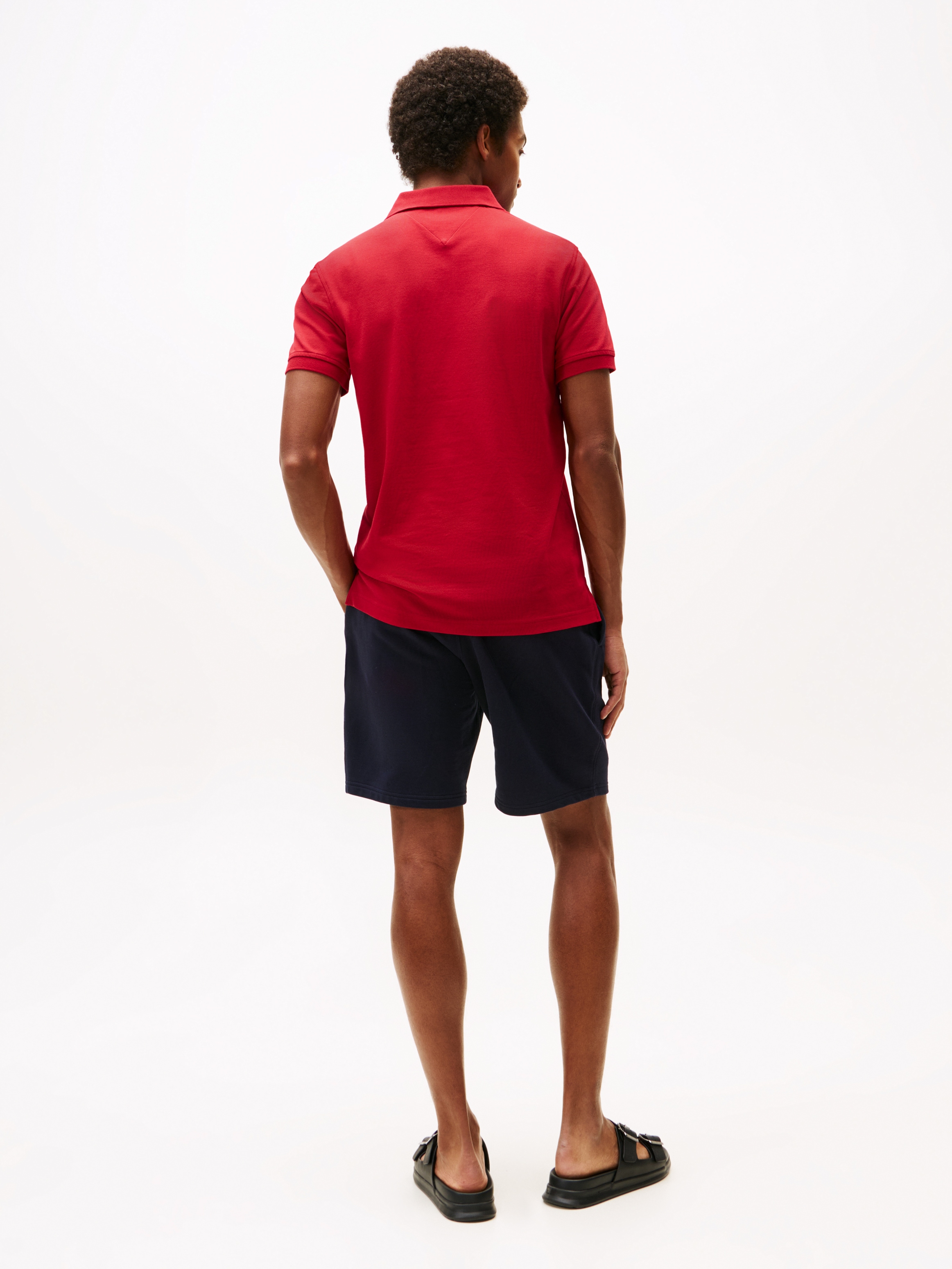 Tommy Hilfiger Poloshirt »1985 SLIM POLO mit Stickerei und Piqué-Qualität«, unifarben, casual, slim fit, Baumwollmix, Polokragen