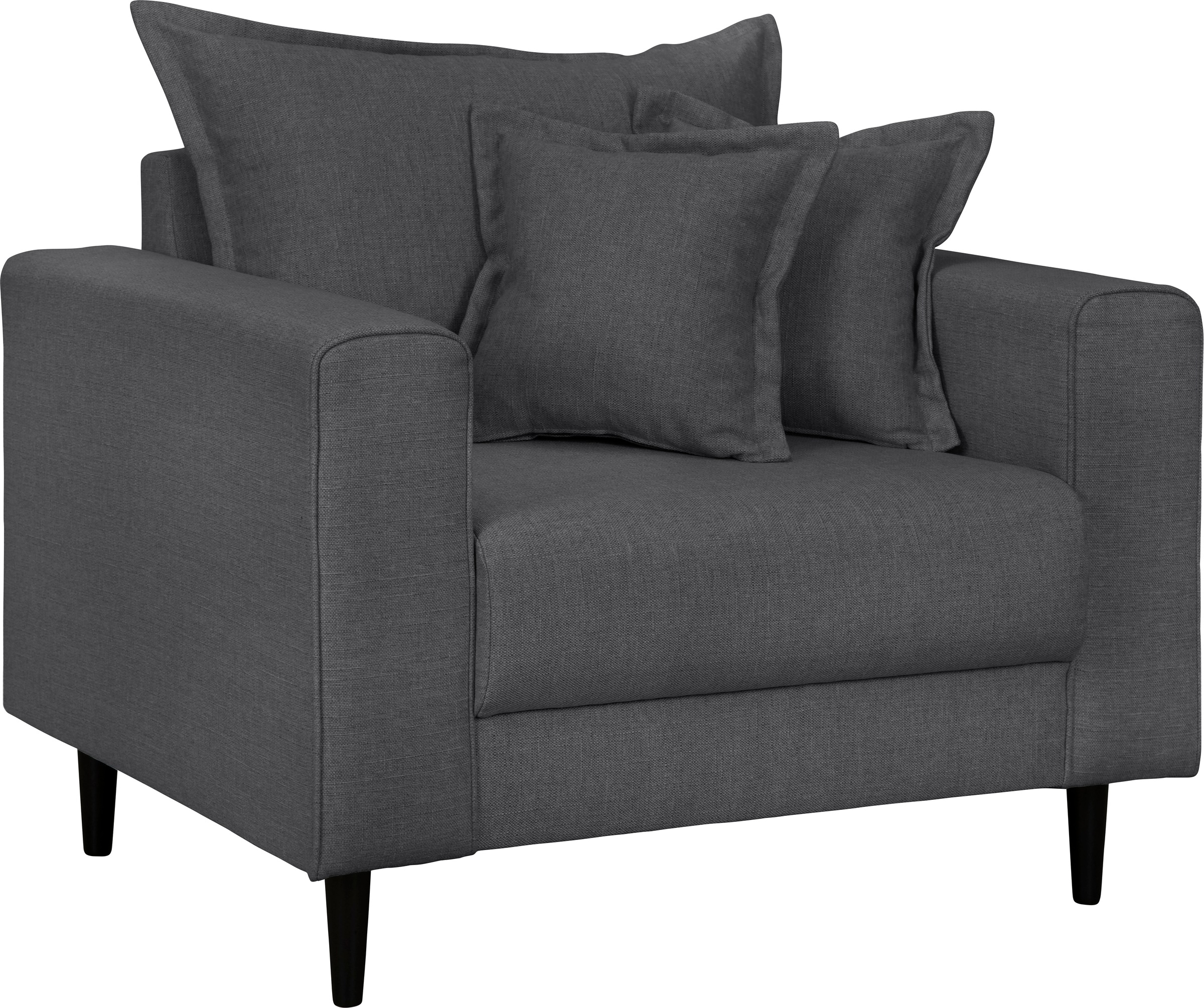 Home affaire Sessel »VEYRAS Loungesessel, Masse B/T/H: 95/84/76 cm«, mit Wellenunterfederung, incl. Kissen
