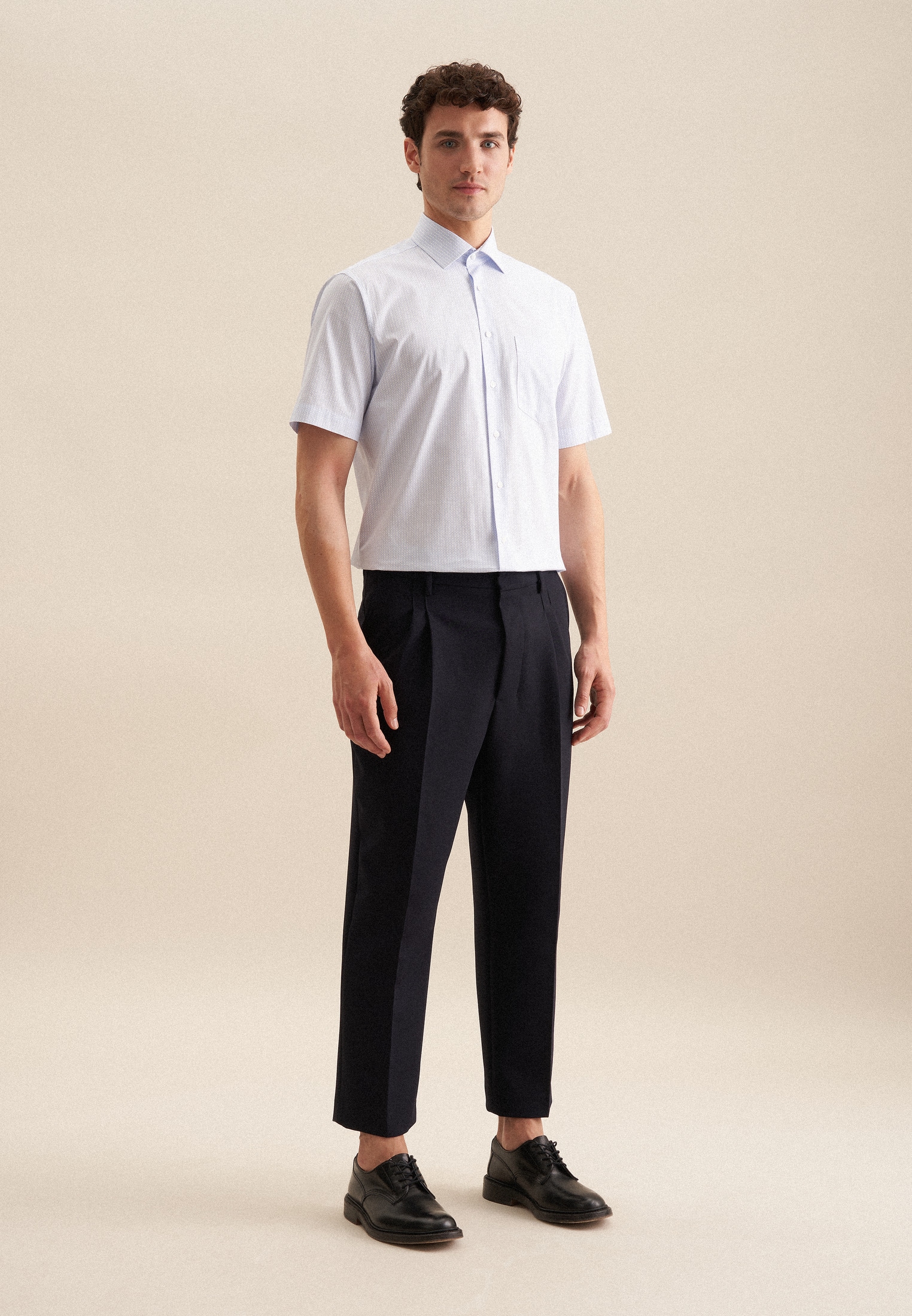 seidensticker Businesshemd »Regular« Regular 1/2 Kentkragen Druck