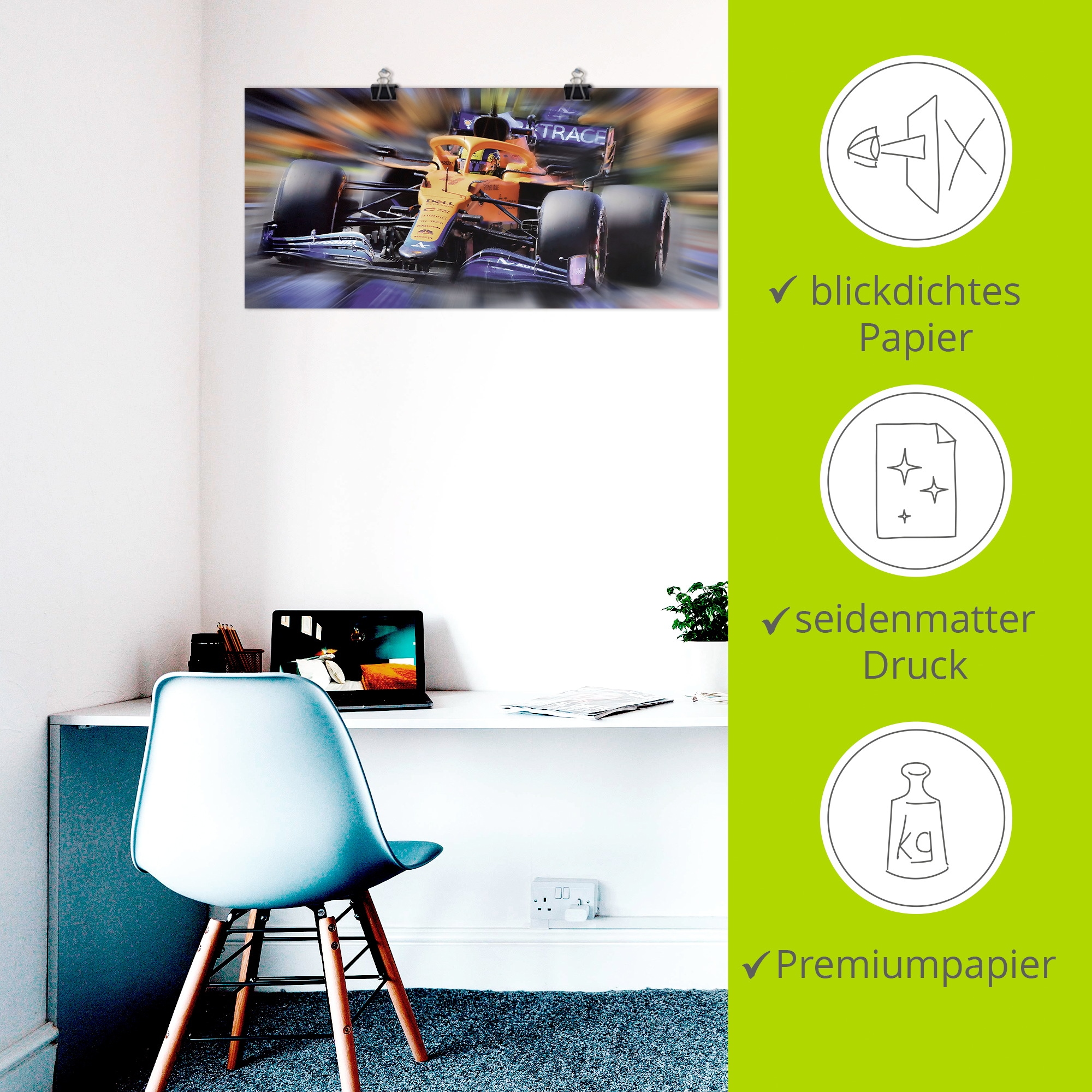 Artland Fresque murale »Papaya zählt !« 1 cuis tlg. als Alubild, Leinwandbild, Poster, Wandaufkleber in verschied. Grössen