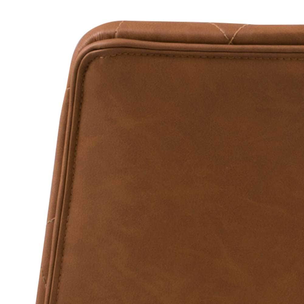 ACTONA GROUP Barhocker »Emu« Barstuhl, PU Lederoptik, Braun, Trompetenfuss, Sitzhöhe: 61-82 cm