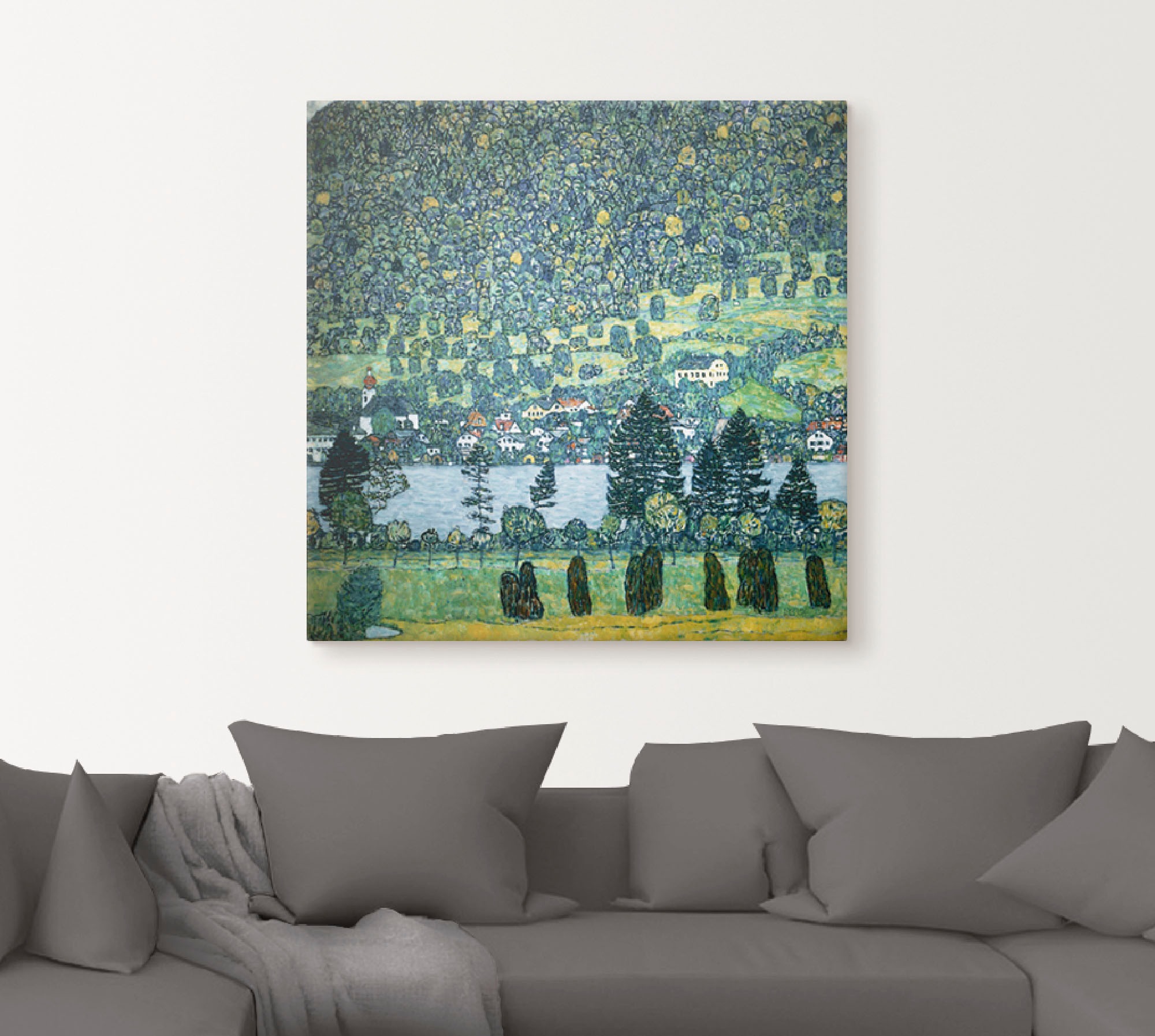 Artland Tableau sur toile »Waldabhang in Unterach am Attersee« 1 cuis tlg. auf Holzrahmen gespannt