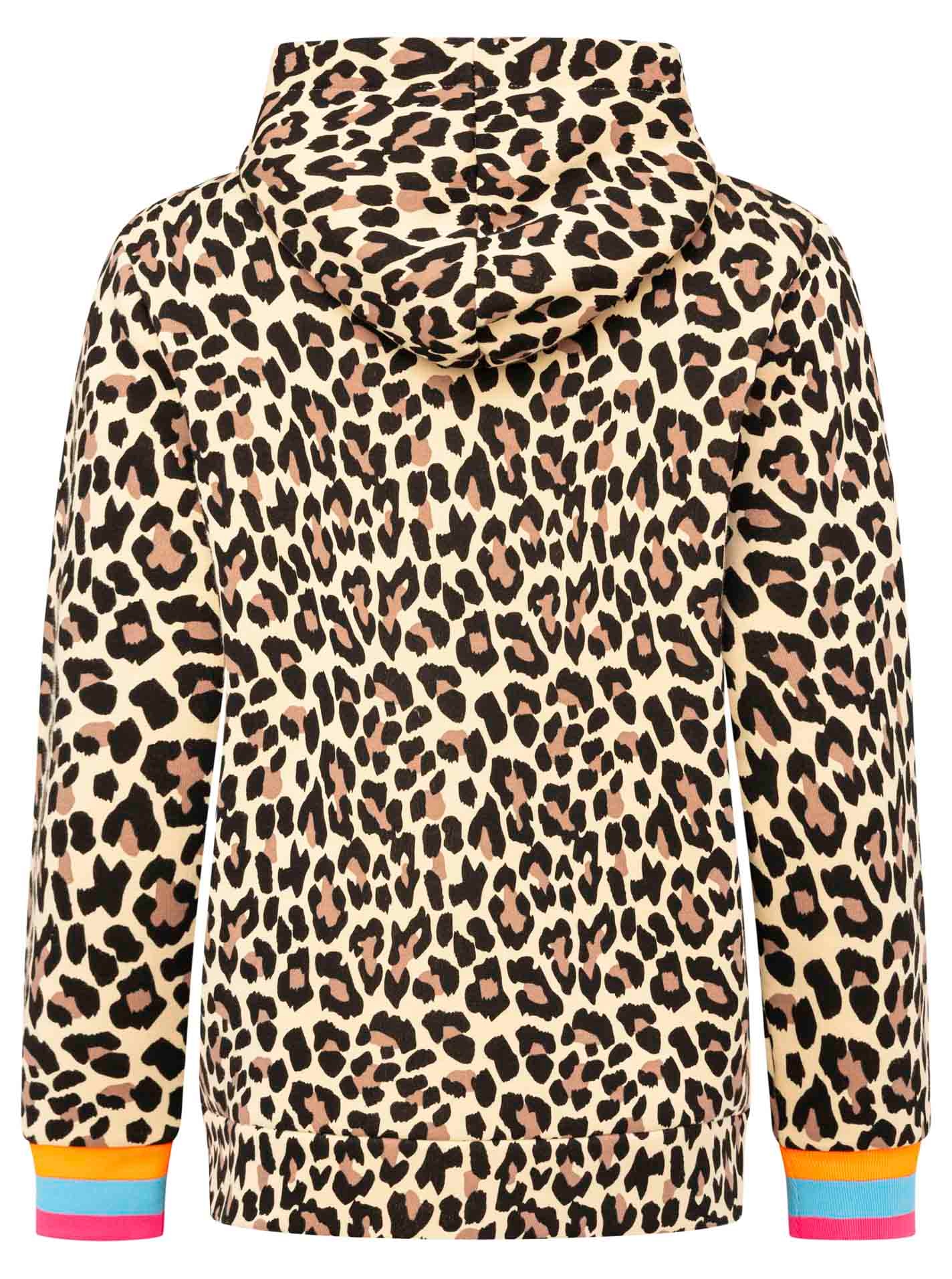 Zwillingsherz Kapuzensweatjacke »"Leo Neon Kante"«, neonfarbenen Bündchen und Zugbändern, mit Reissverschluss