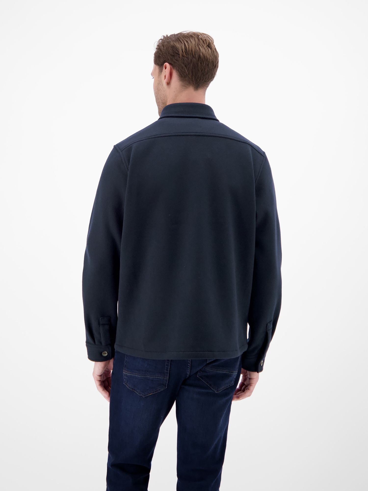 LERROS Langarmhemd »LERROS Urban-Style Hemdjacke in Wolloptik«