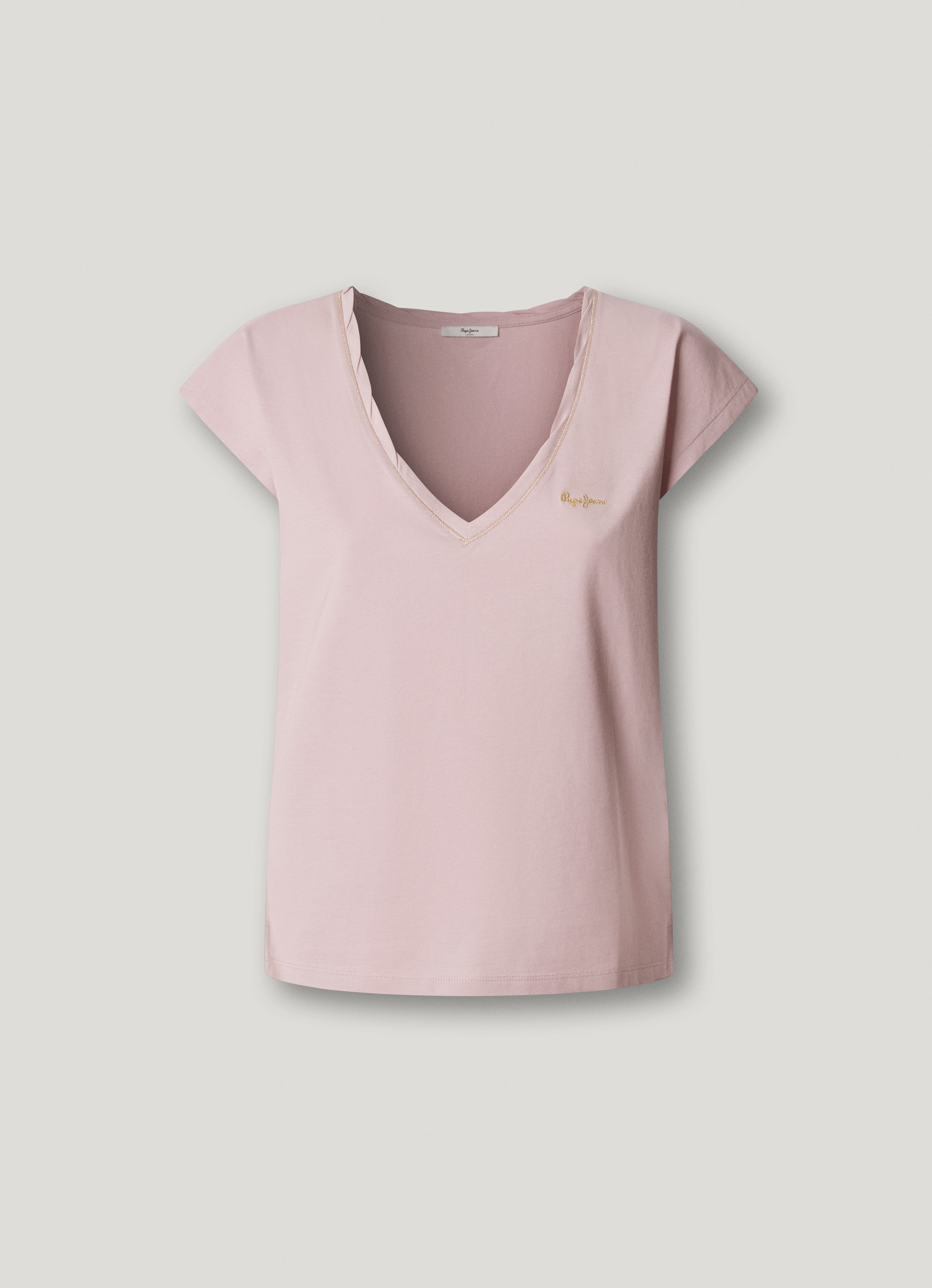 Pepe Jeans T-shirt »CLOE« Col en V, broderie logo