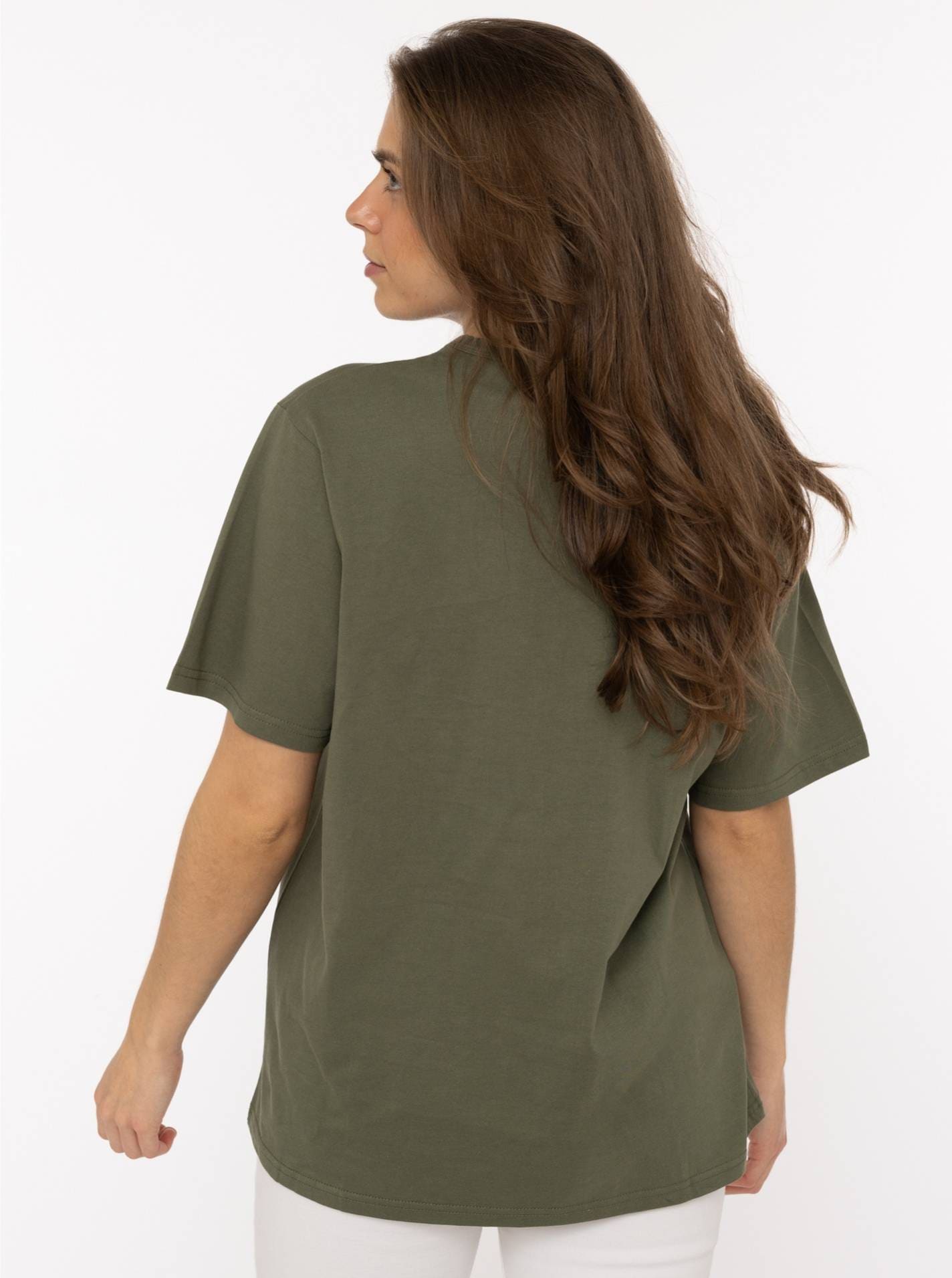 Zwillingsherz T-shirt »"Wild Wild Wild"« grand lettrage brodé avec motif léopard, col rond