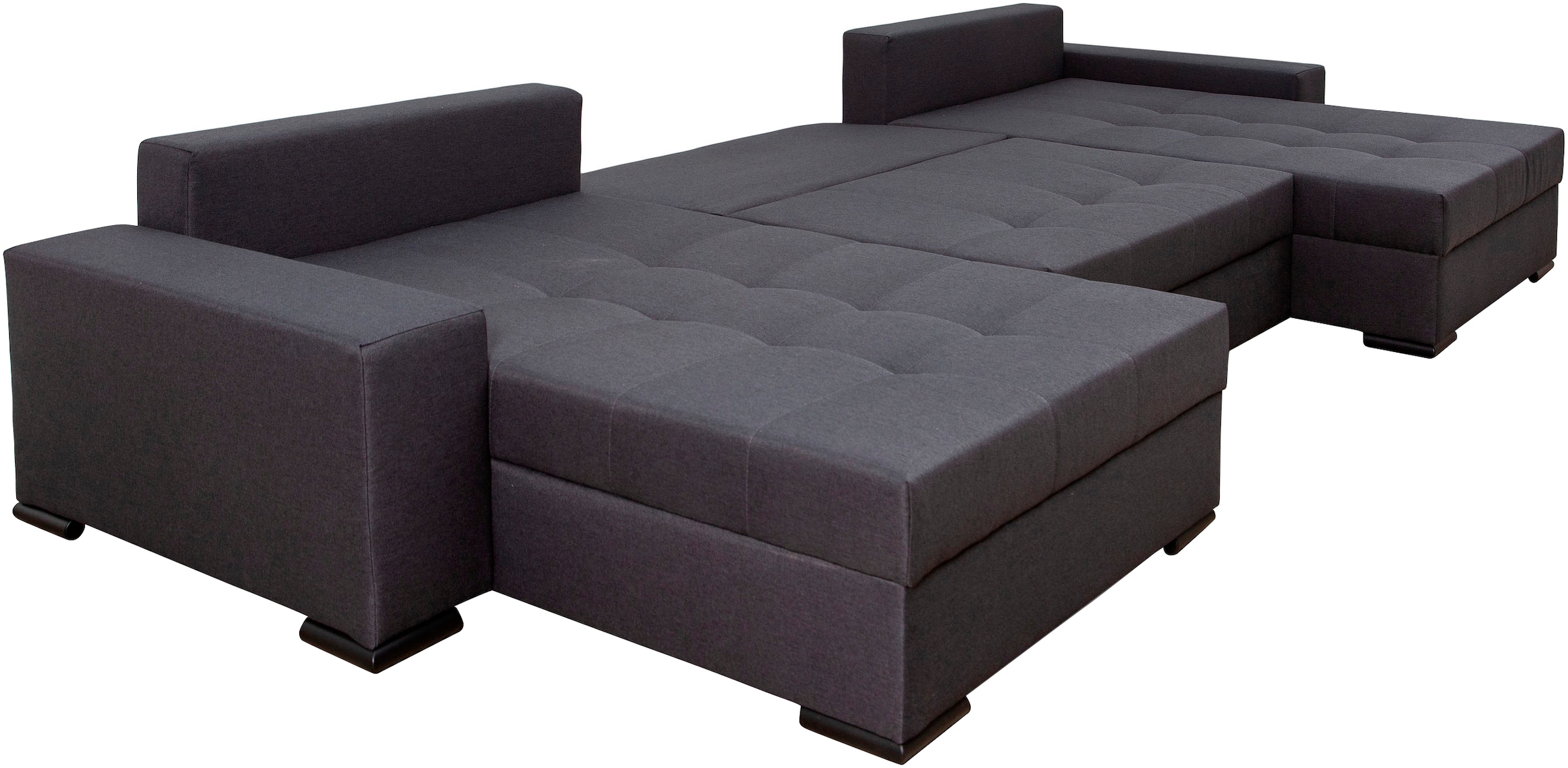 COLLECTION AB Wohnlandschaft »XXXL-Josy Relax U-Form Breite 352 cm, mit 2 gleich grossen Recamieren«, inkl. Bettfunktion, Bettkasten, mit 4 Rückenkissen in zwei Grössen