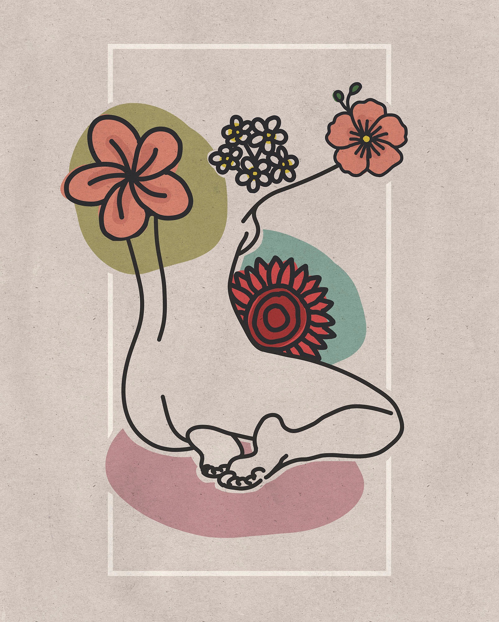 Image of Komar Bild "Rosalie" Natur 1 Stk. tlg. Wandbild zur Dekoration - ohne Rahmen
