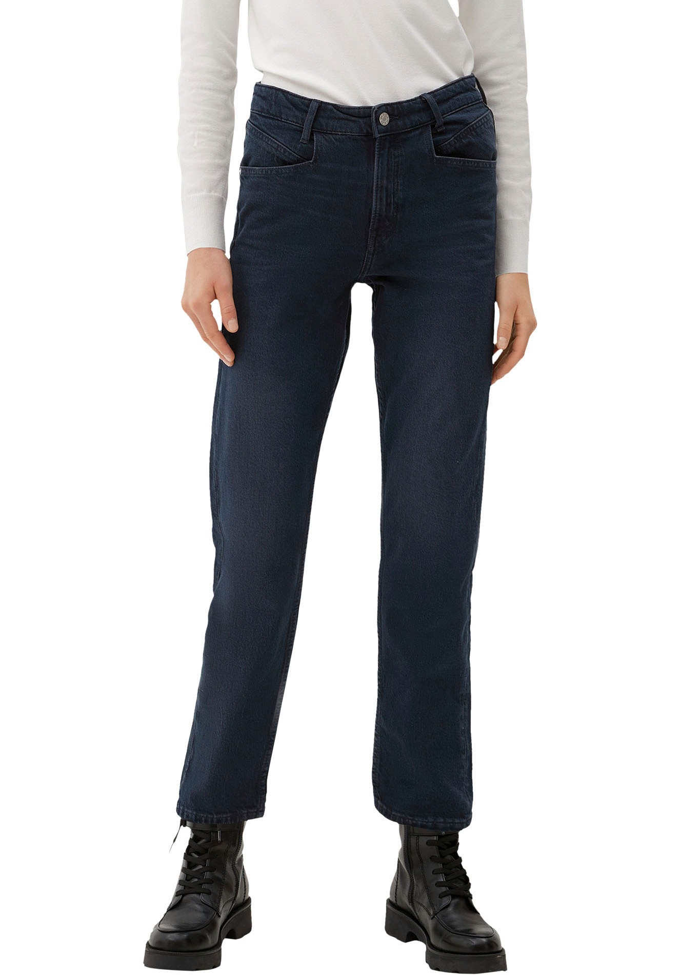 Image of s.Oliver Boyfriend-Jeans »Fanciz«, mit normaler Leibhöhe und verkürztem Bein bei Ackermann Versand Schweiz