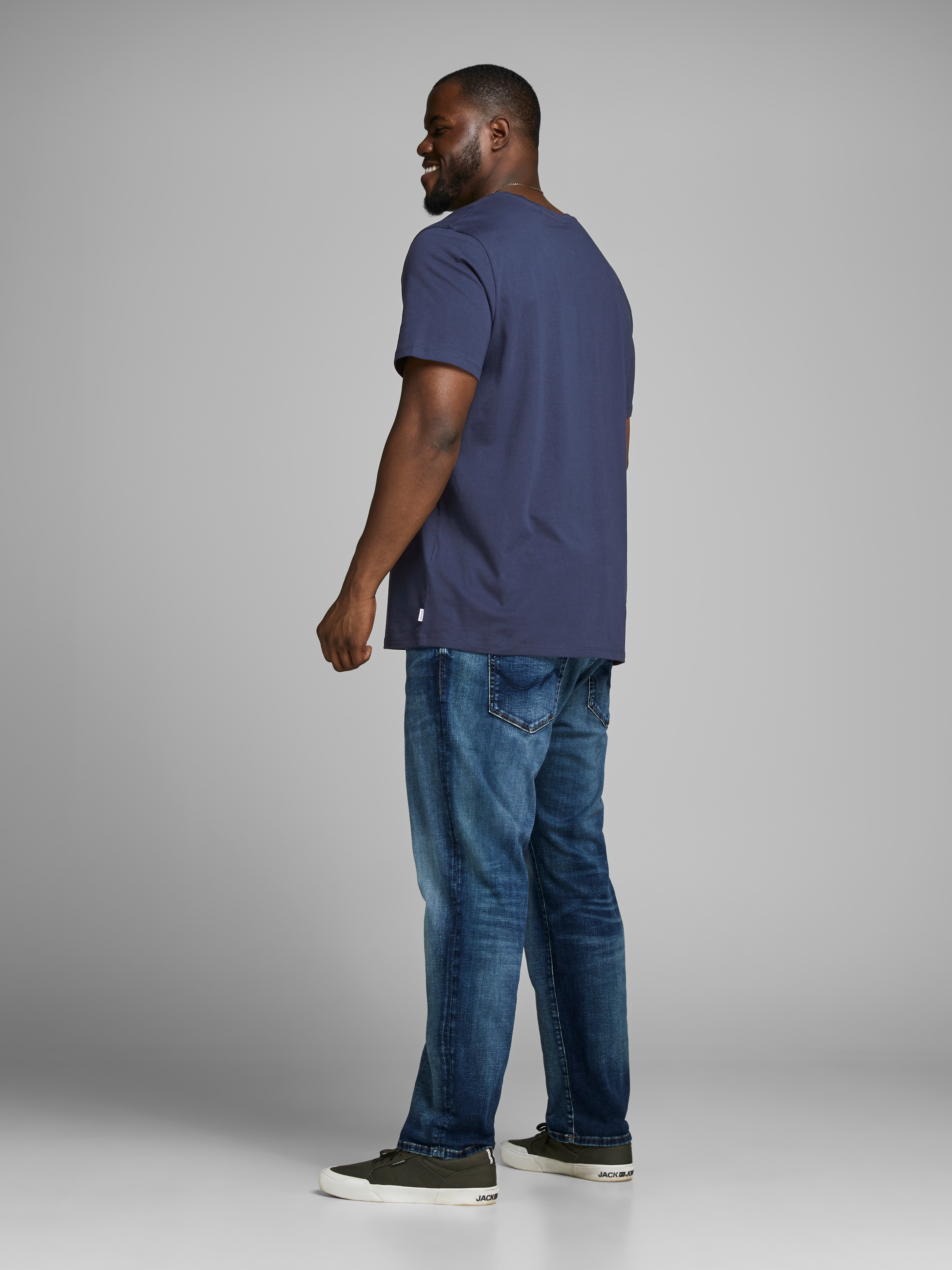 Jack & Jones PlusSize Rundhalsshirt »JJEORGANIC BASIC TEE SS O-NECK NOOS PLS«, mit Rundhalsausschnitt