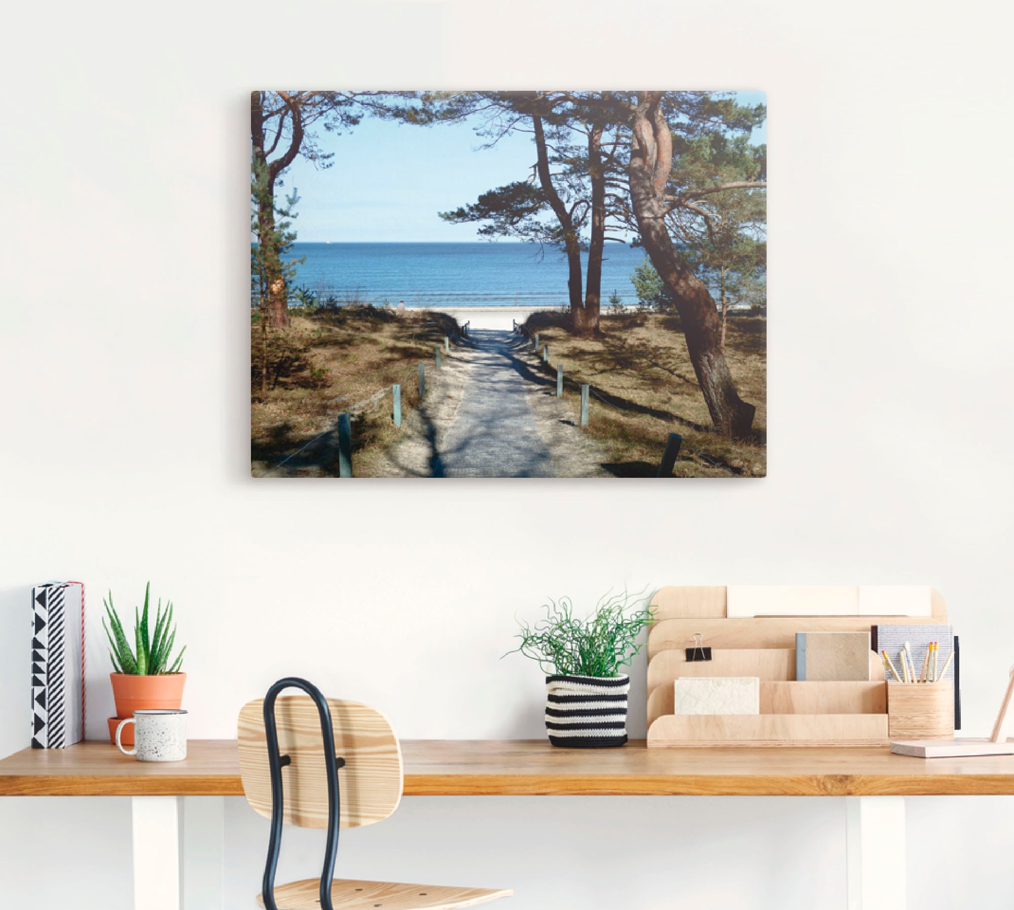 Artland Tableau sur toile »schöne Ostseeküste« 1 cuis tlg. auf Holzrahmen gespannt