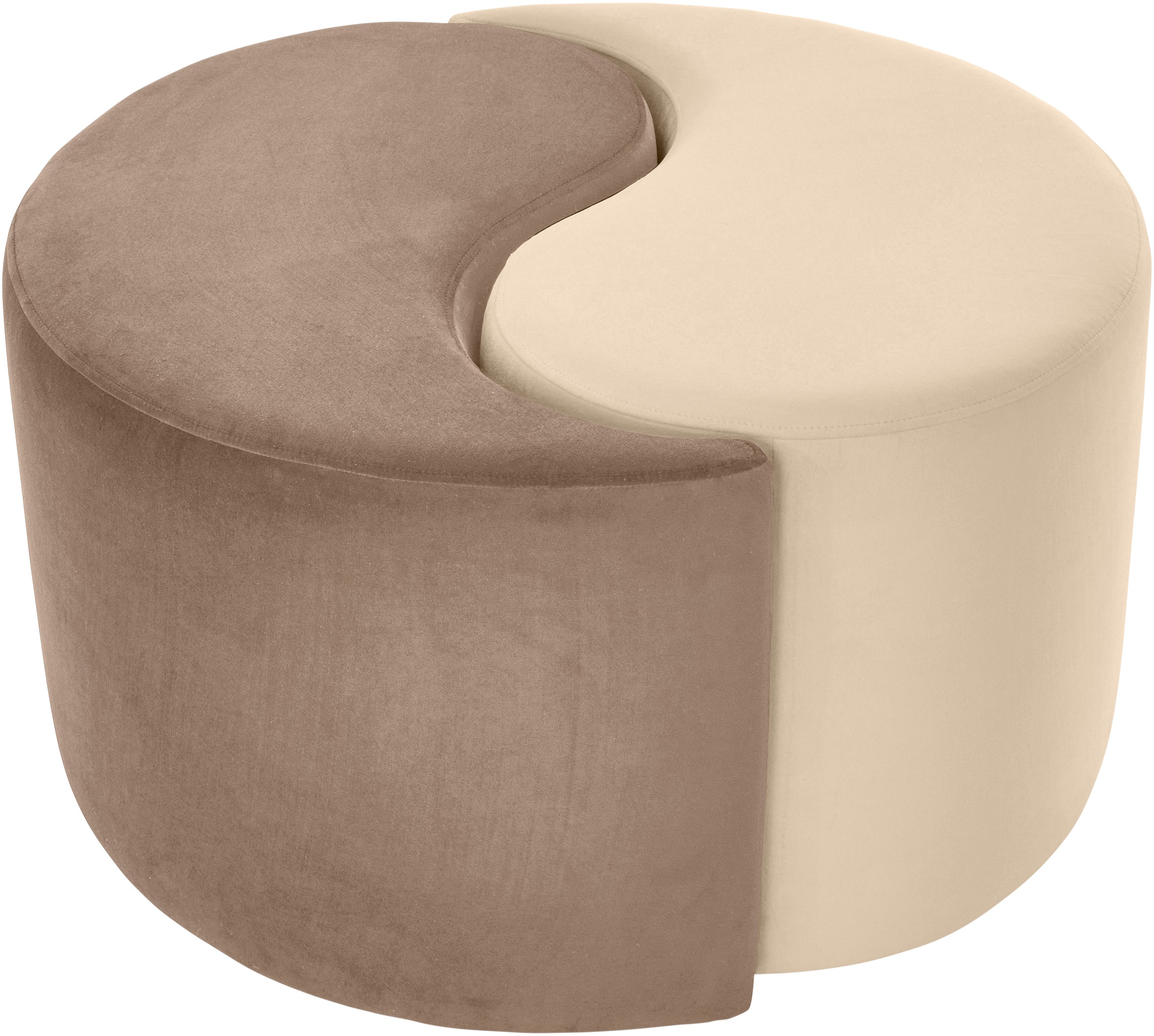 Guido Maria Kretschmer Home&Living Polsterhocker »Yin&Yang Durchmesser 82cm«, 2teilig, einzeln stellbar oder Yin-Yang-Optik