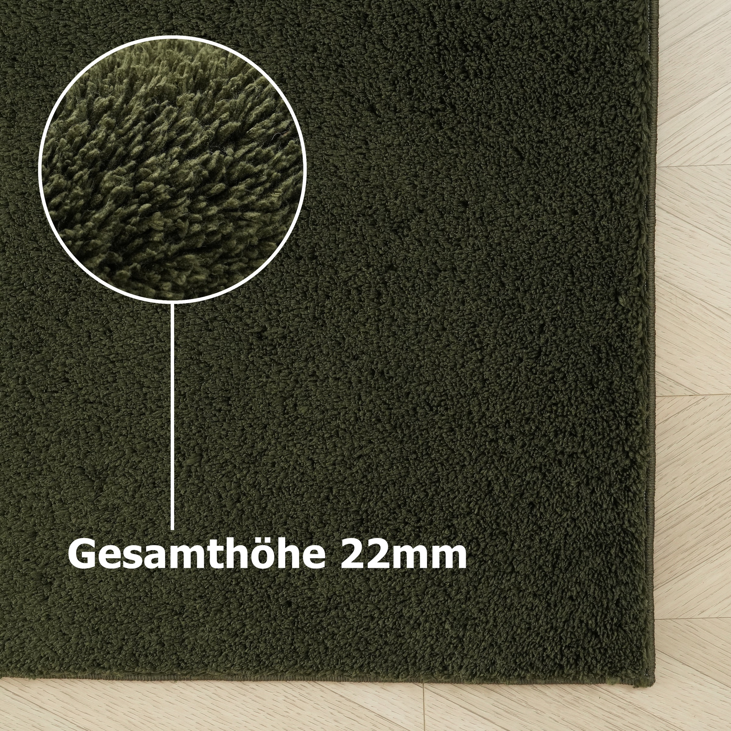 GOODproduct Teppich »Cali Shaggy« rechteckig 22 mm Höhe Uni-Farben, kuschelig, & weich, waschbar, Wohnzimmer, Schlafzimmer
