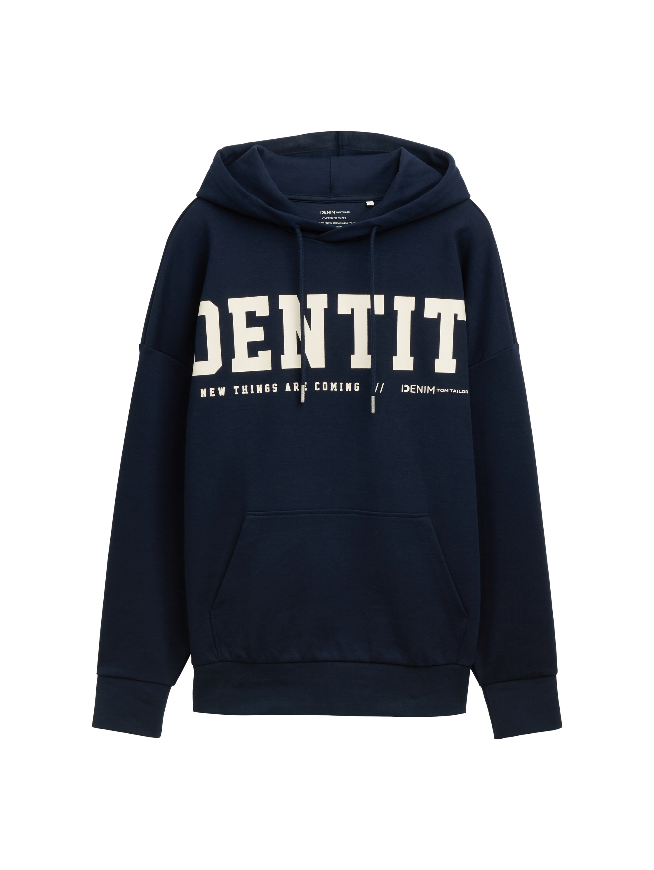TOM TAILOR Denim Kapuzensweatshirt mit Statement-Print