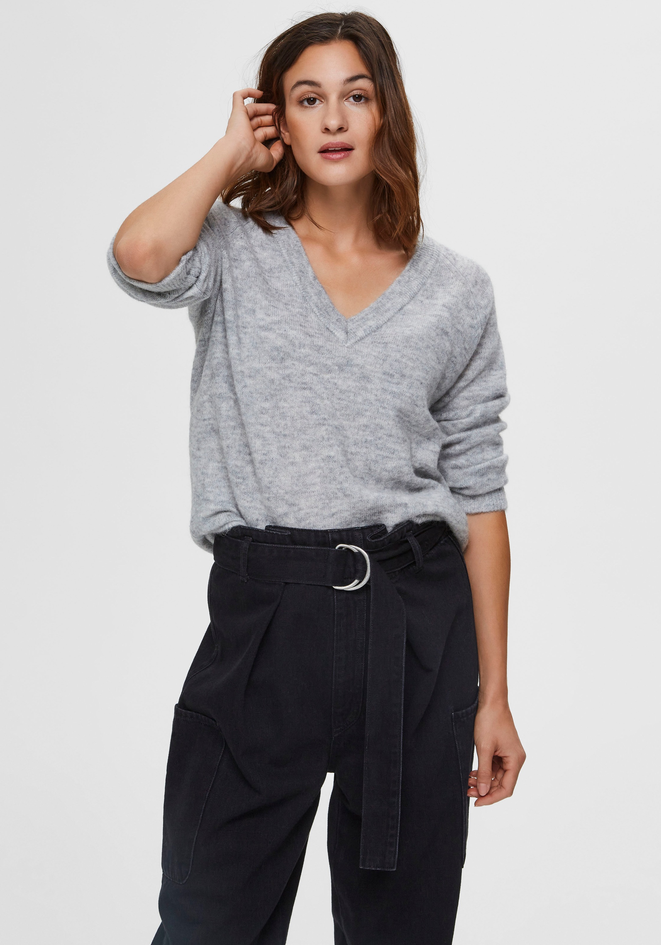 Image of SELECTED FEMME V-Ausschnitt-Pullover »SLFLULU«, aus kuscheliger Wollmix-Qualität bei Ackermann Versand Schweiz