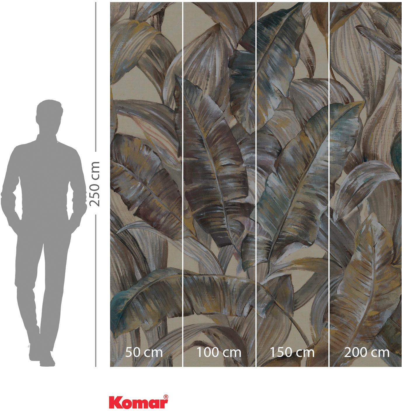 Komar Vliestapete »Digitaldruck Vlies -  Graceful Gold - Grösse 200 x 250 cm« bedruckt glatt Wohnzimmer, Schlafzimmer