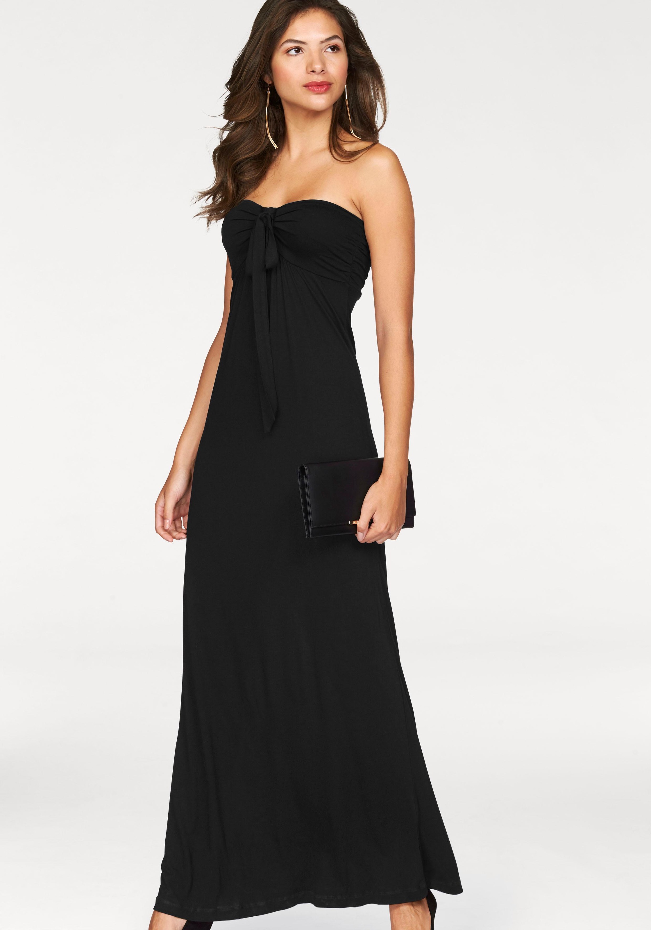 elegantes Maxikleid in Schwarz