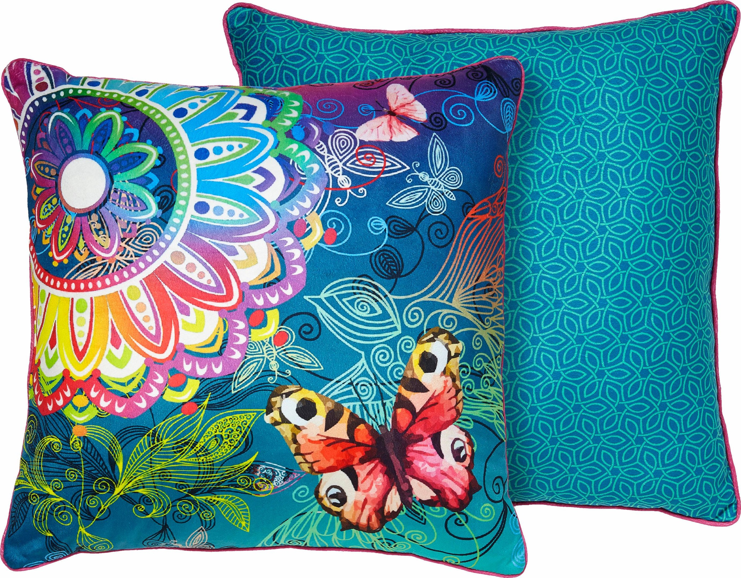 Image of hip Dekokissen »Parada«, (1 St.), mit Schmetterlingen und Mandalas bei Ackermann Versand Schweiz