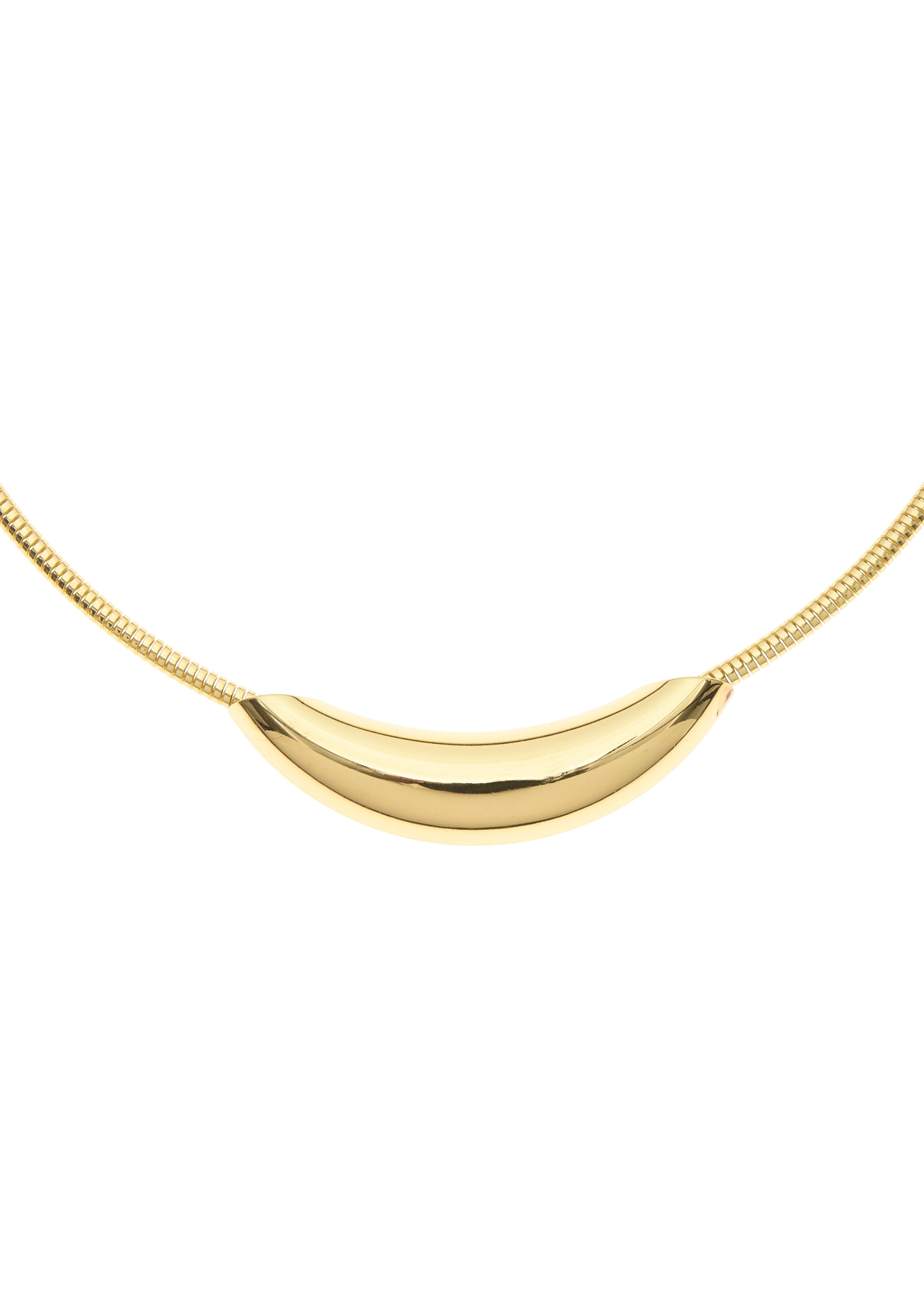 LASCANA Schlangenkette »Halskette mit Röhrchen Anhänger«, Collier mit Goldfarbenbeschichtung